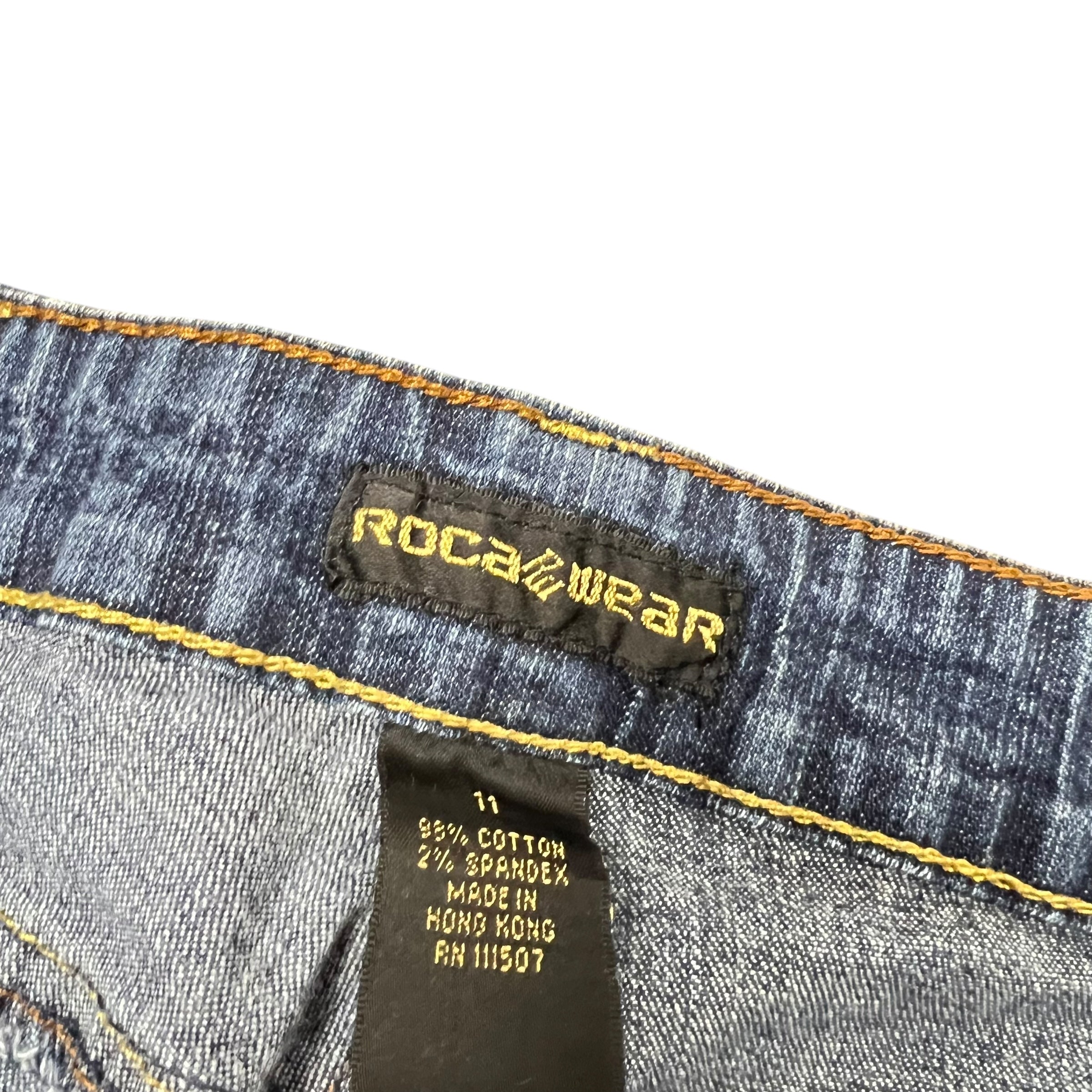 Vintage Rocawear Women’s Bedazzled Boot Cut Jeans Dark Wash