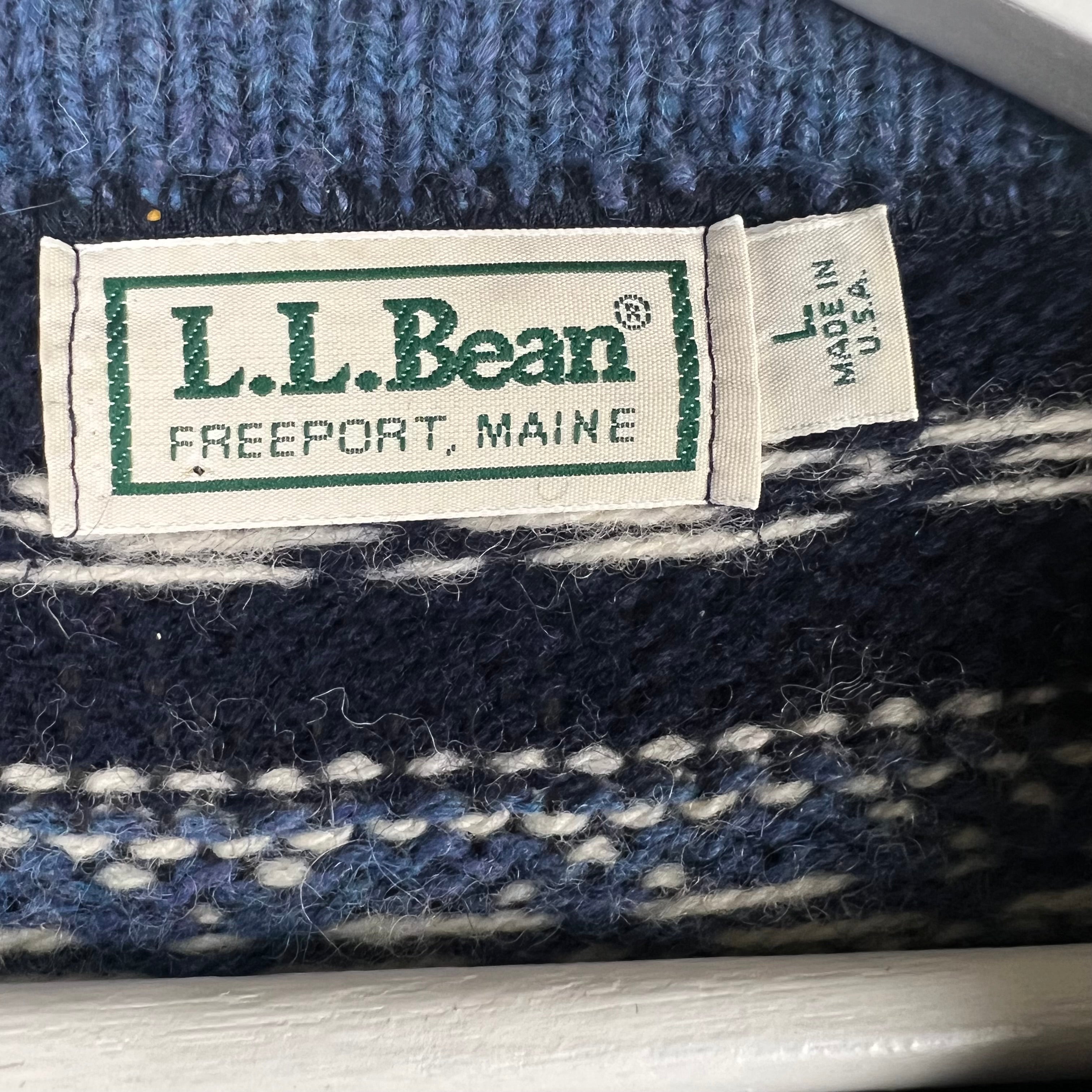 Vintage L.L. Bean Women’s Nordic Wool Cardigan