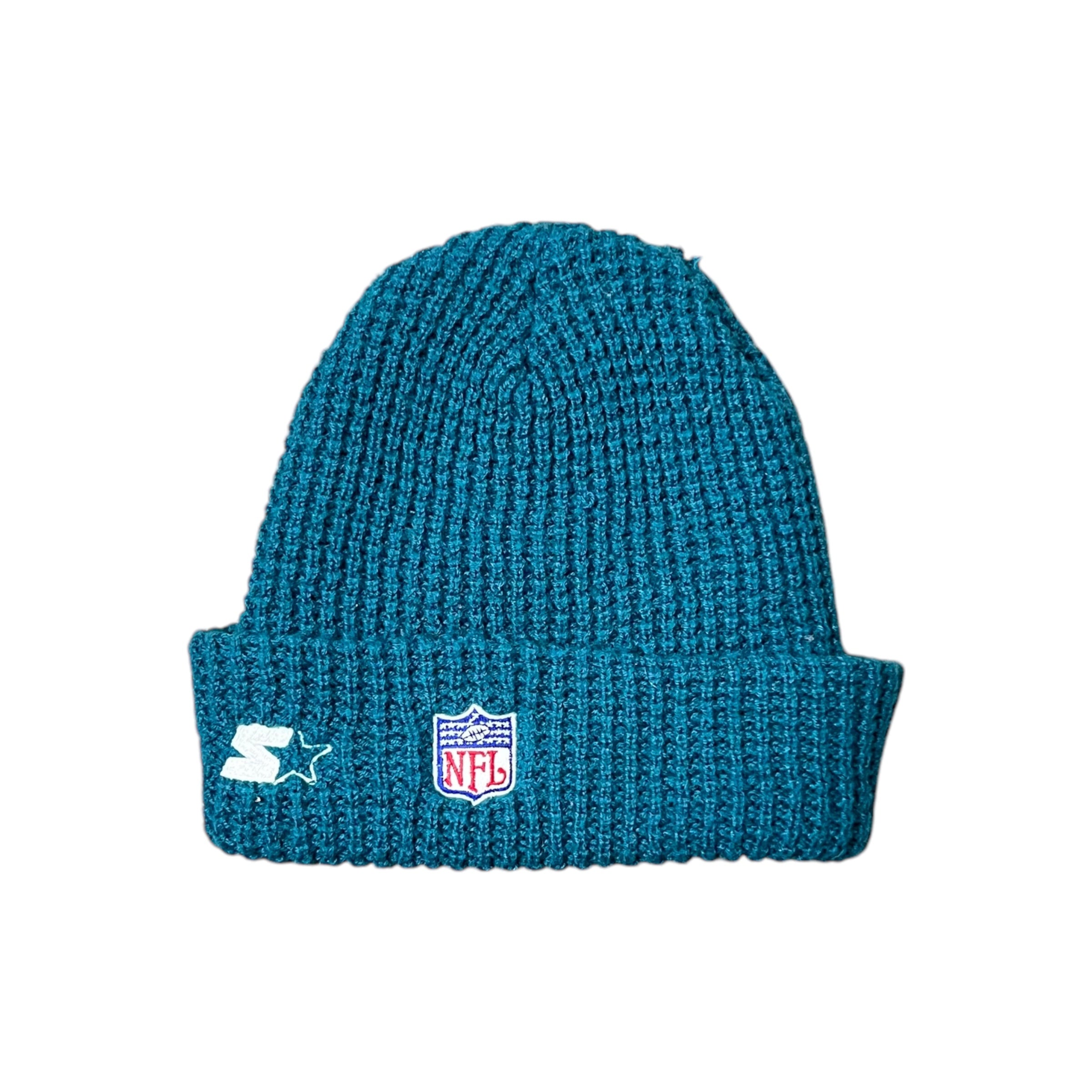 Vintage Starter Miami Dolphins Embroidered Logo Beanie Turquoise