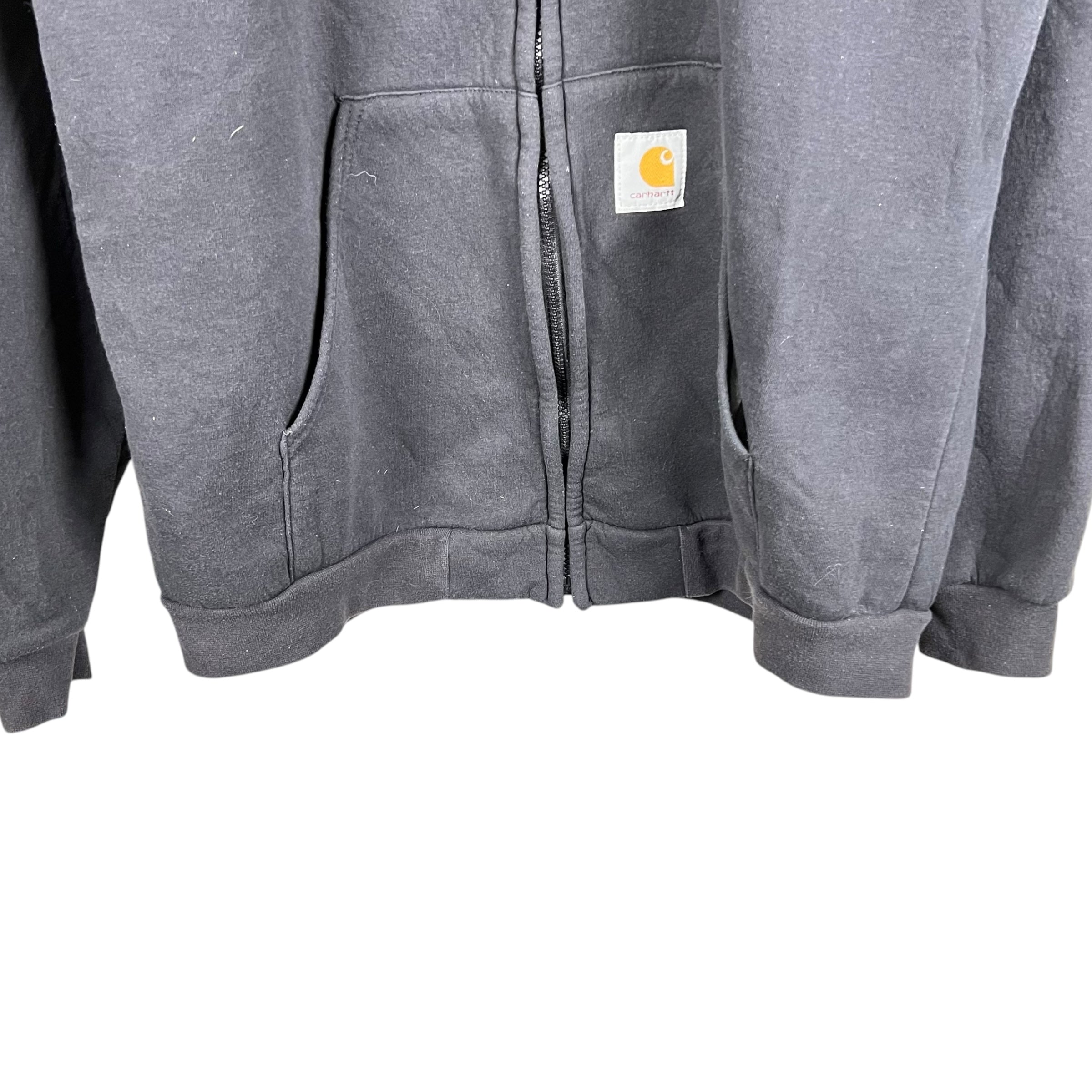 Vintage Carhartt Fleece Lined Full Zip Hoodie Black