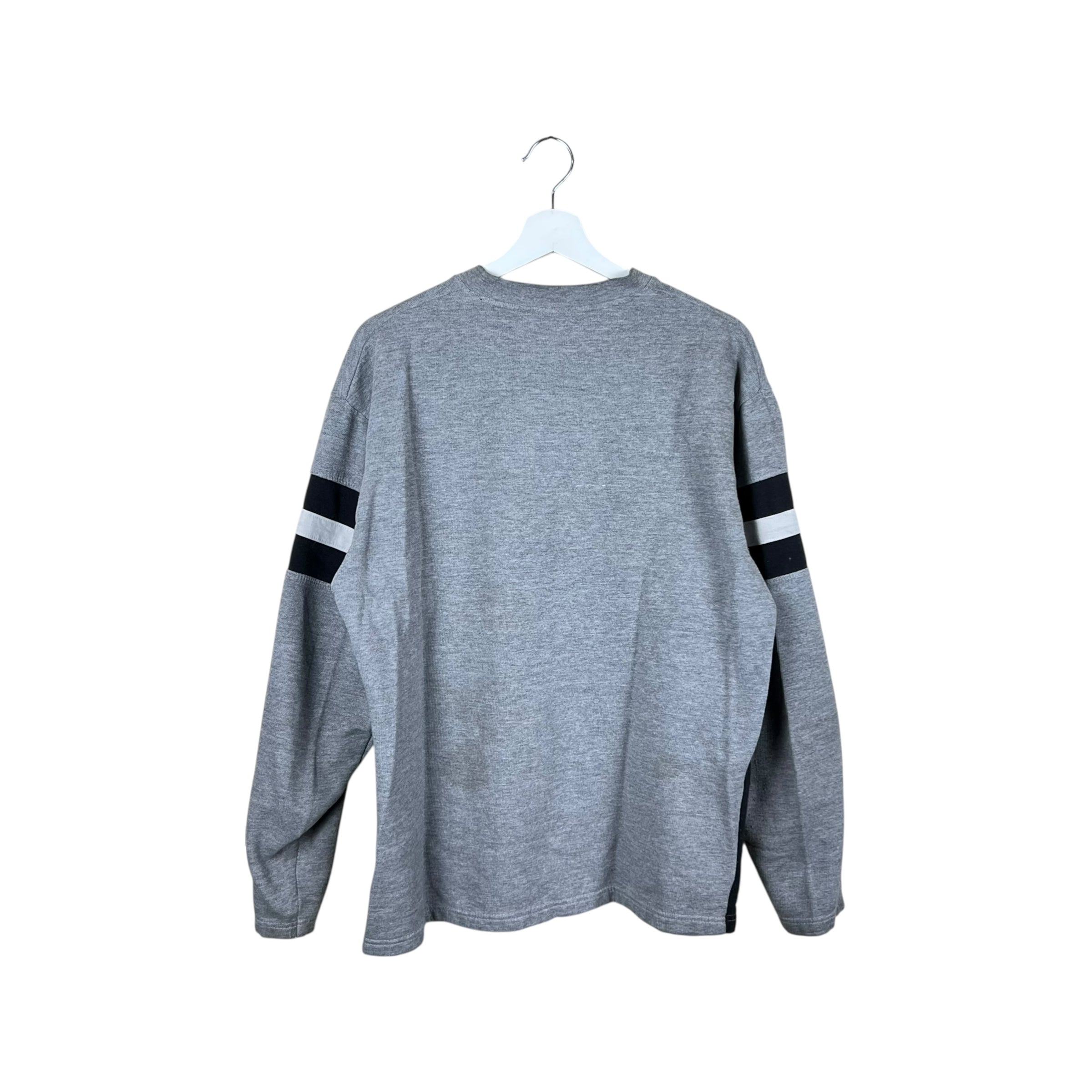 Vintage NFL Oakland Raiders Embroidered Logo Crewneck Grey