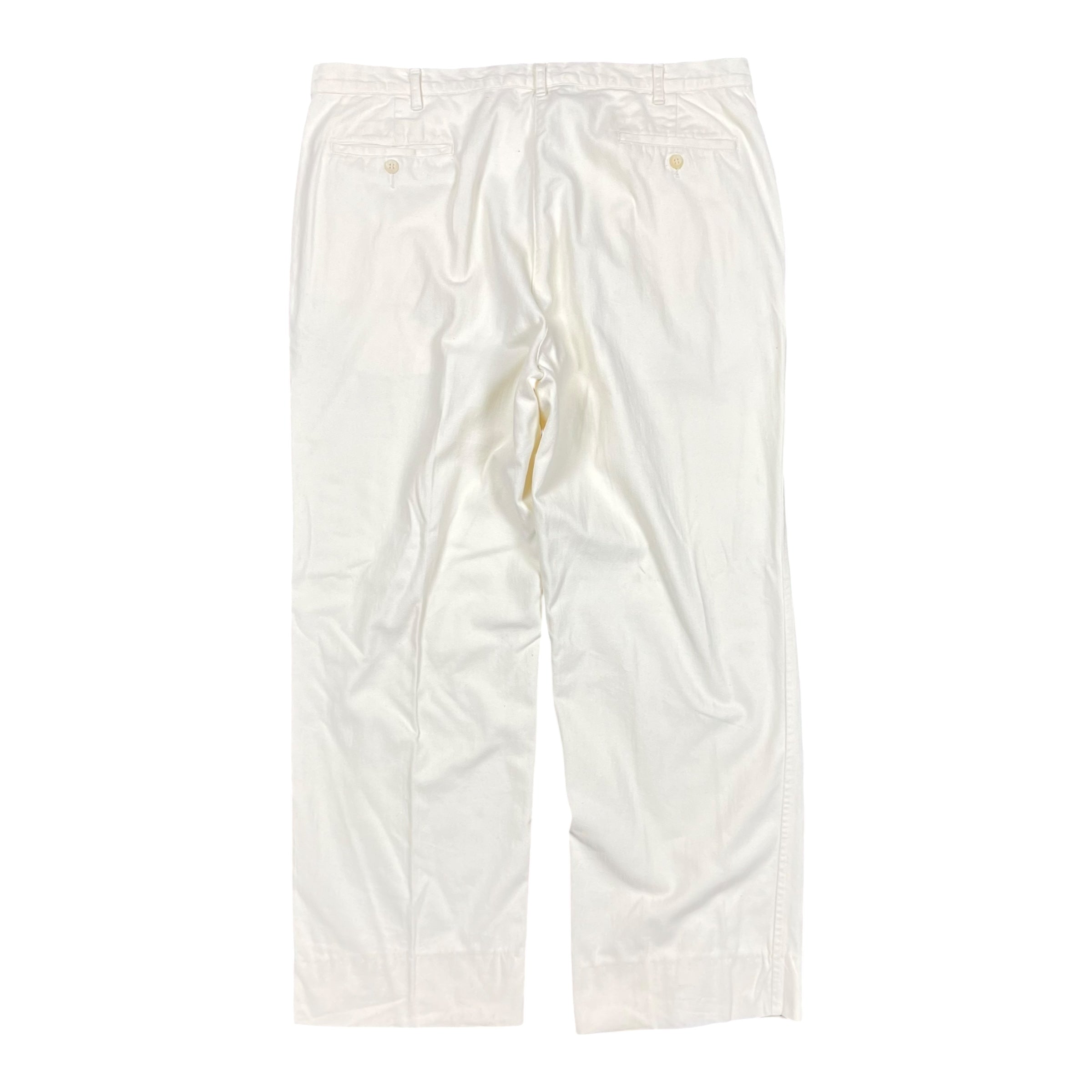 Vintage Polo Country Straight Fit Trousers Cream White