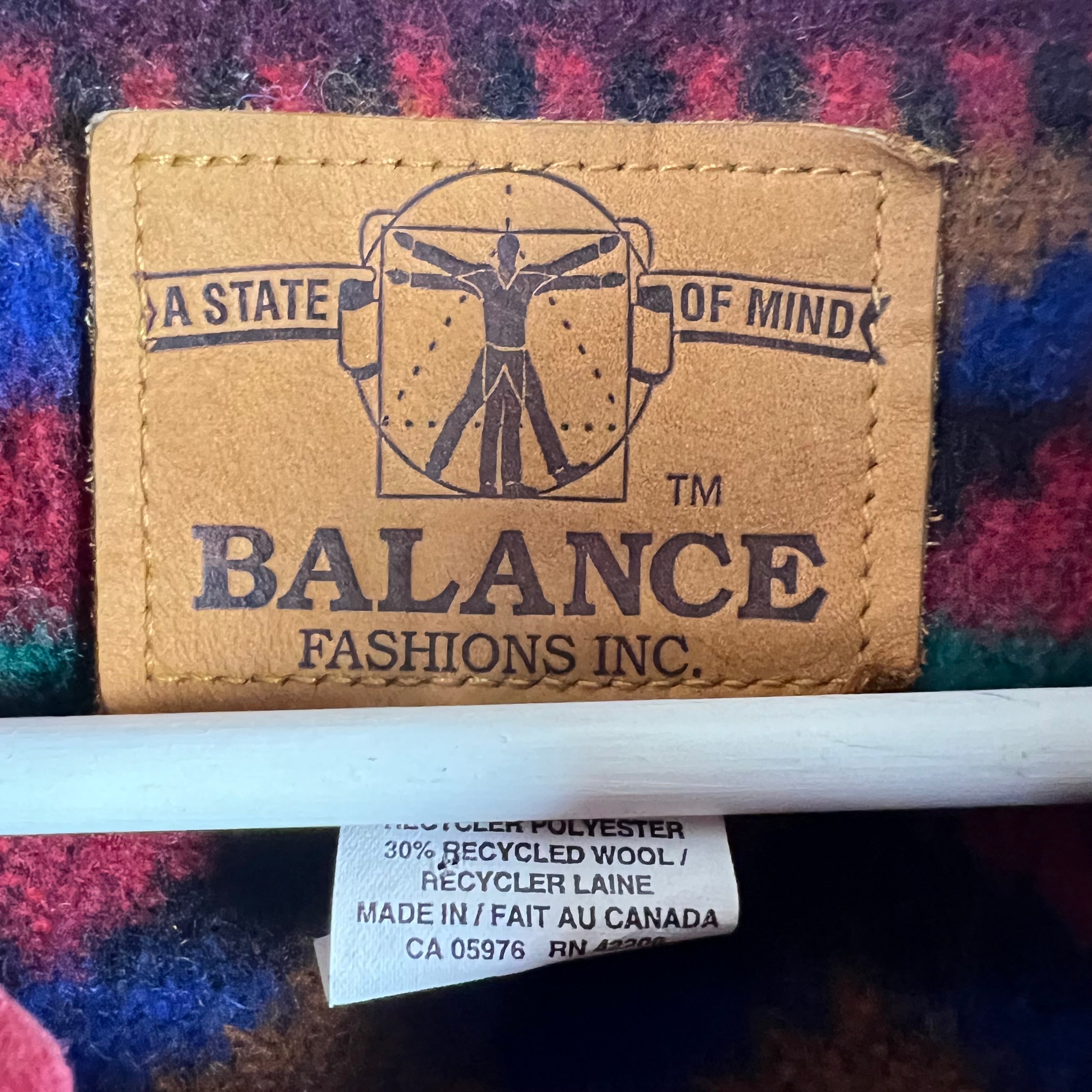 Vintage Balance Fashions Aztec Insulated Denim Jacket Mid Wash