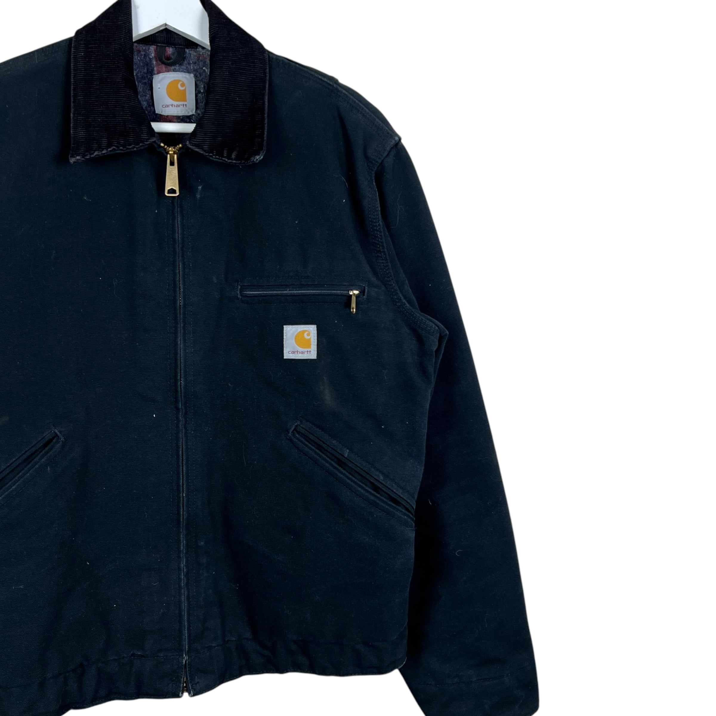 Vintage Carhartt Blanket Lined Detroit Jacket Jet Black