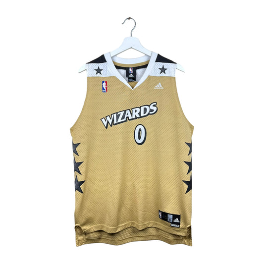 Vintage Y2K Adidas Washington Wizards Gilbert Arenas Alternate Jersey Gold