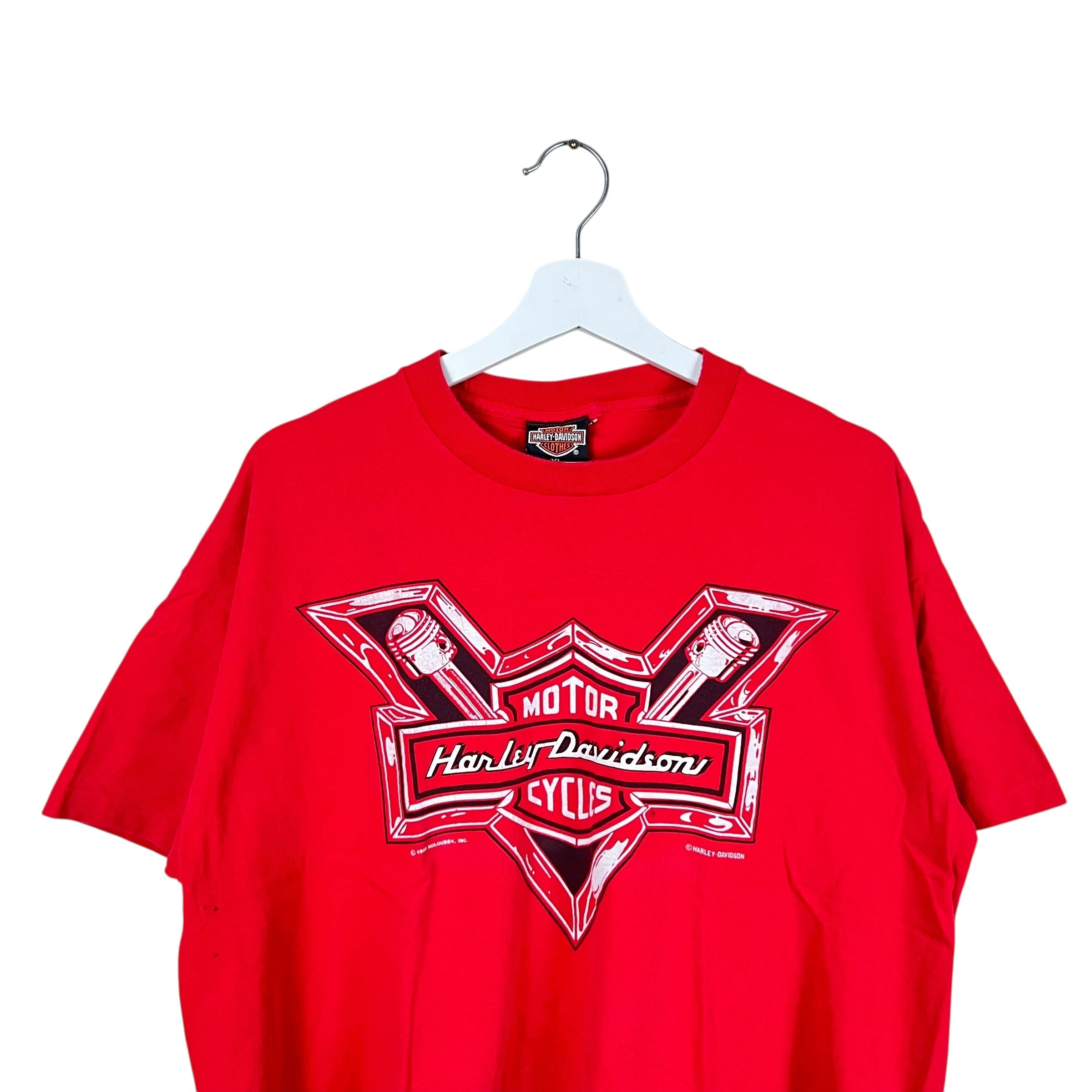 1989 Harley Davidson Hartford, CT Eagle Tee Red
