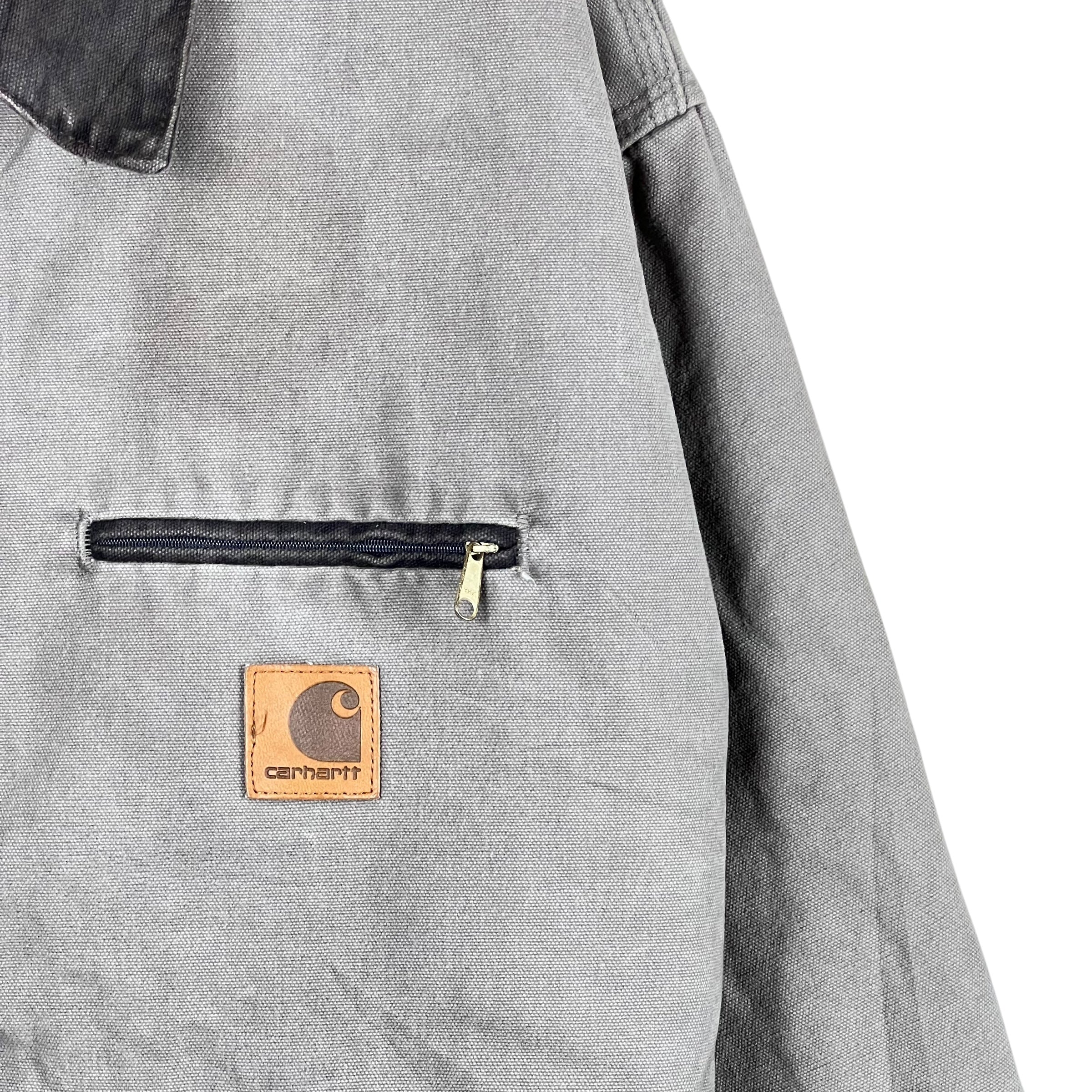 Vintage Carhartt Blanket Lined Detroit Jacket Washed Brown