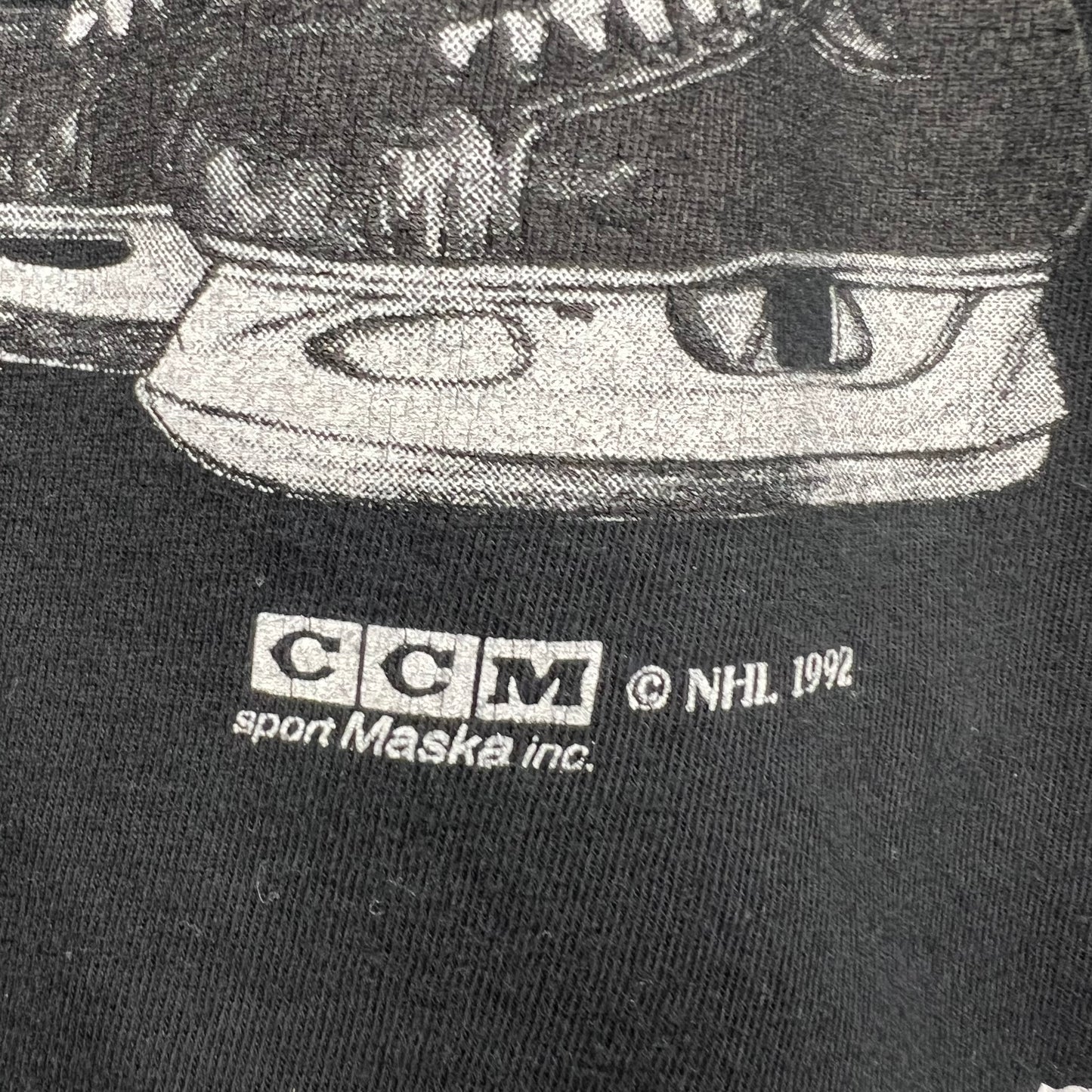 1992 NutMeg Boston Bruins Locker Room Graphic Tee Black