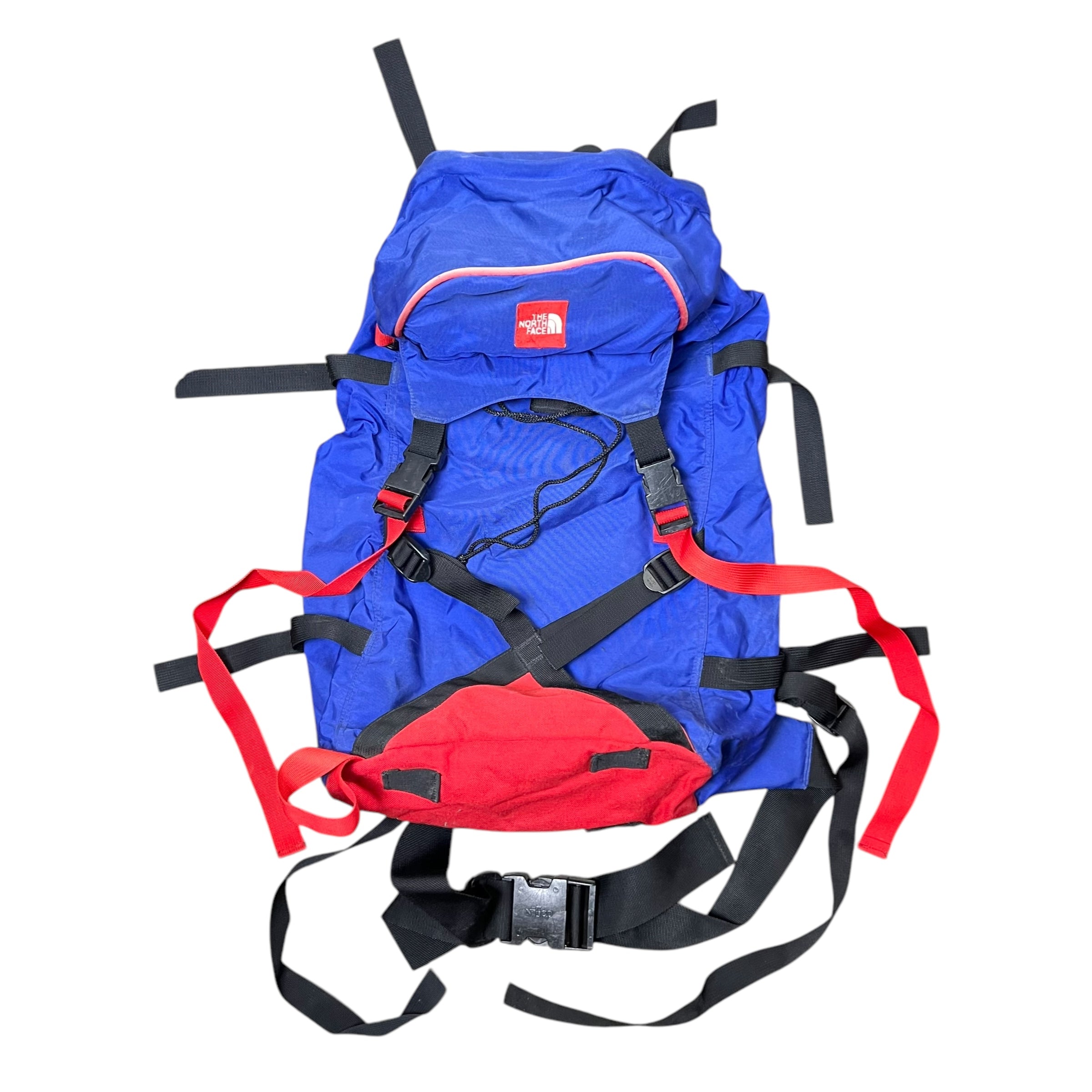 Vintage North Face Hiking Backpack Blue/Red