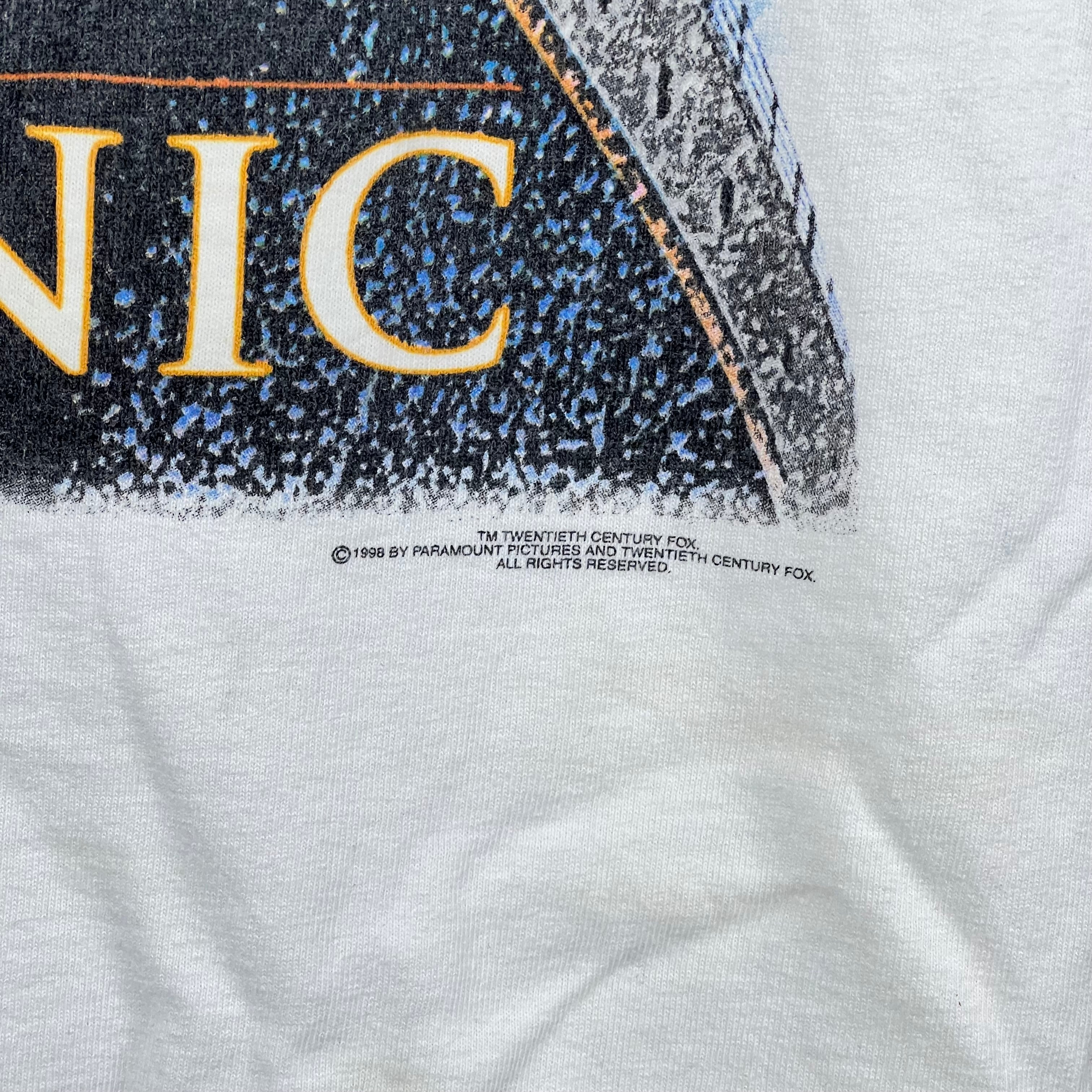 1998 Titanic Movie Promo Tee White