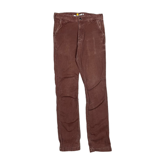 Vintage Carhartt Relaxed Fit Dungaree Carpenter Pants Burgundy