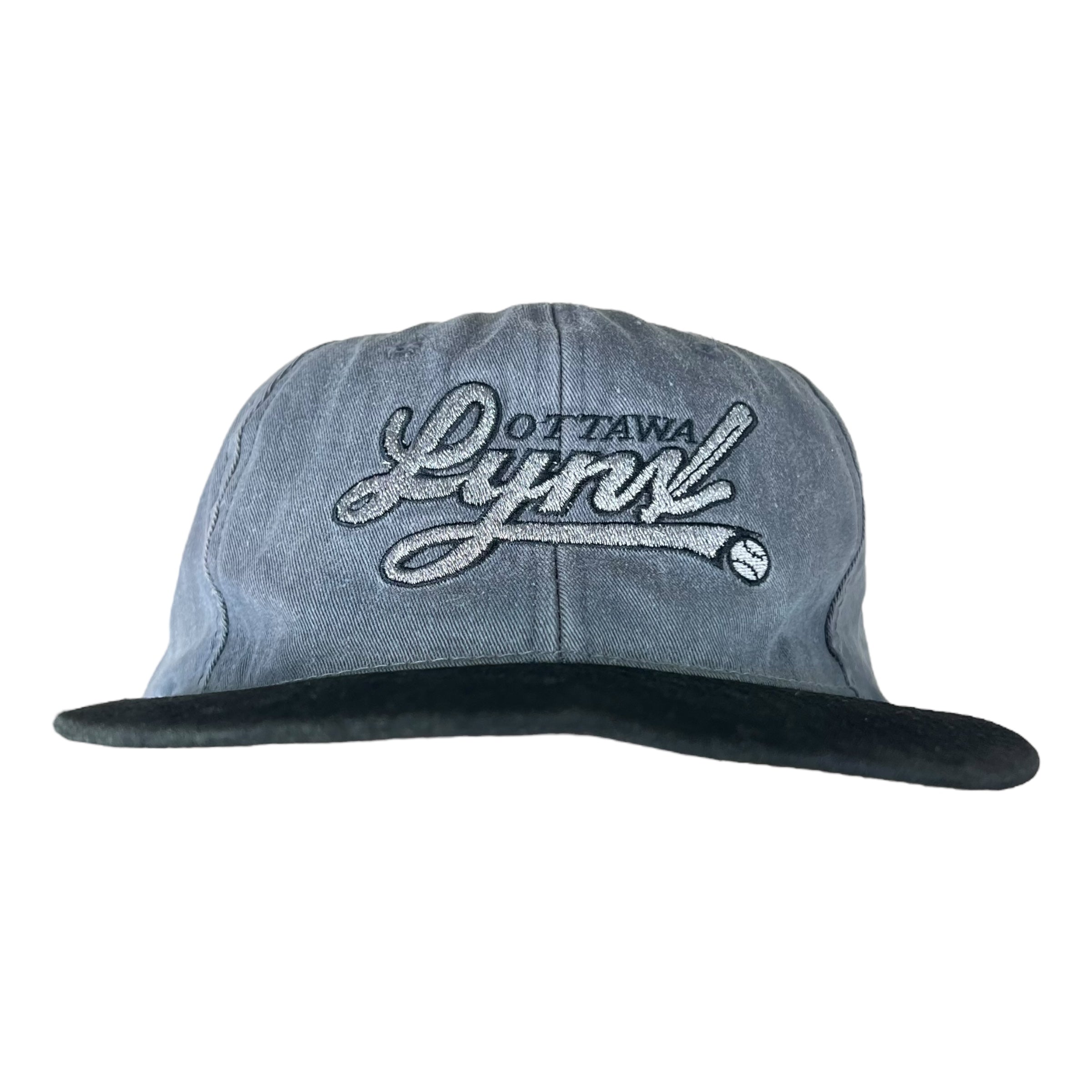 Vintage Ottawa Lynx Logo StrapBack Grey/Black