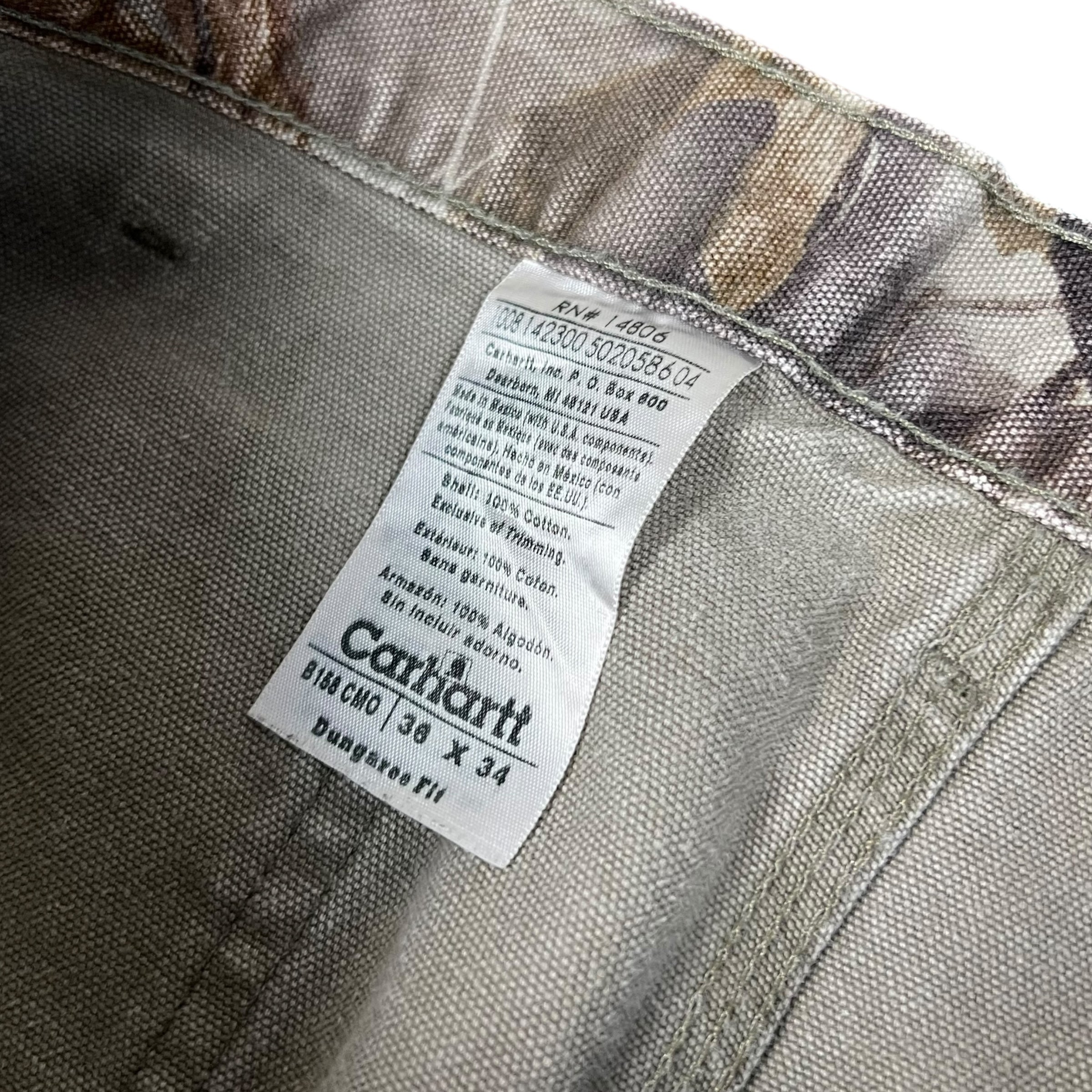 Vintage Carhartt Dungaree Fit Carpenter Pants RealTree Camo