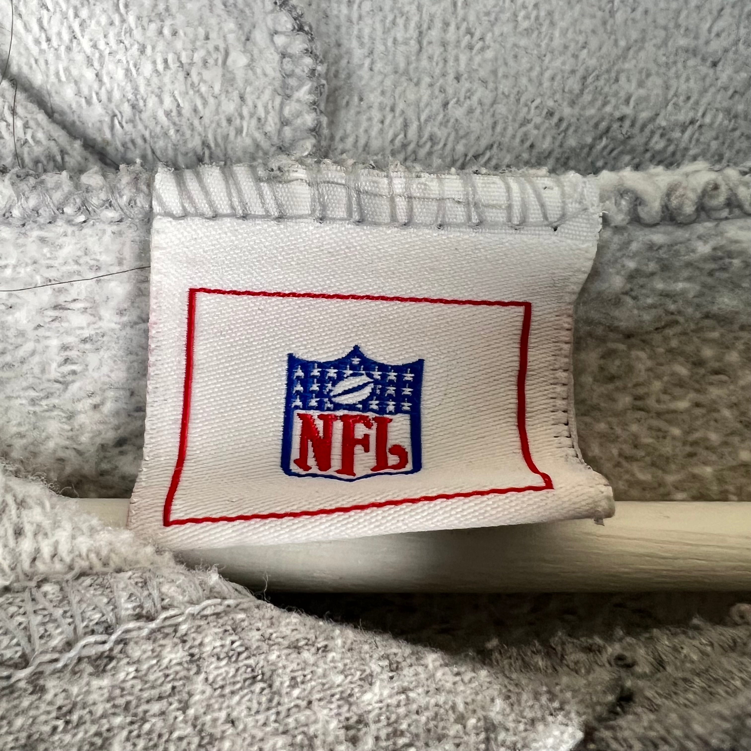 Vintage NFL New England Patriots Arch Logo Hoodie Heather Grey