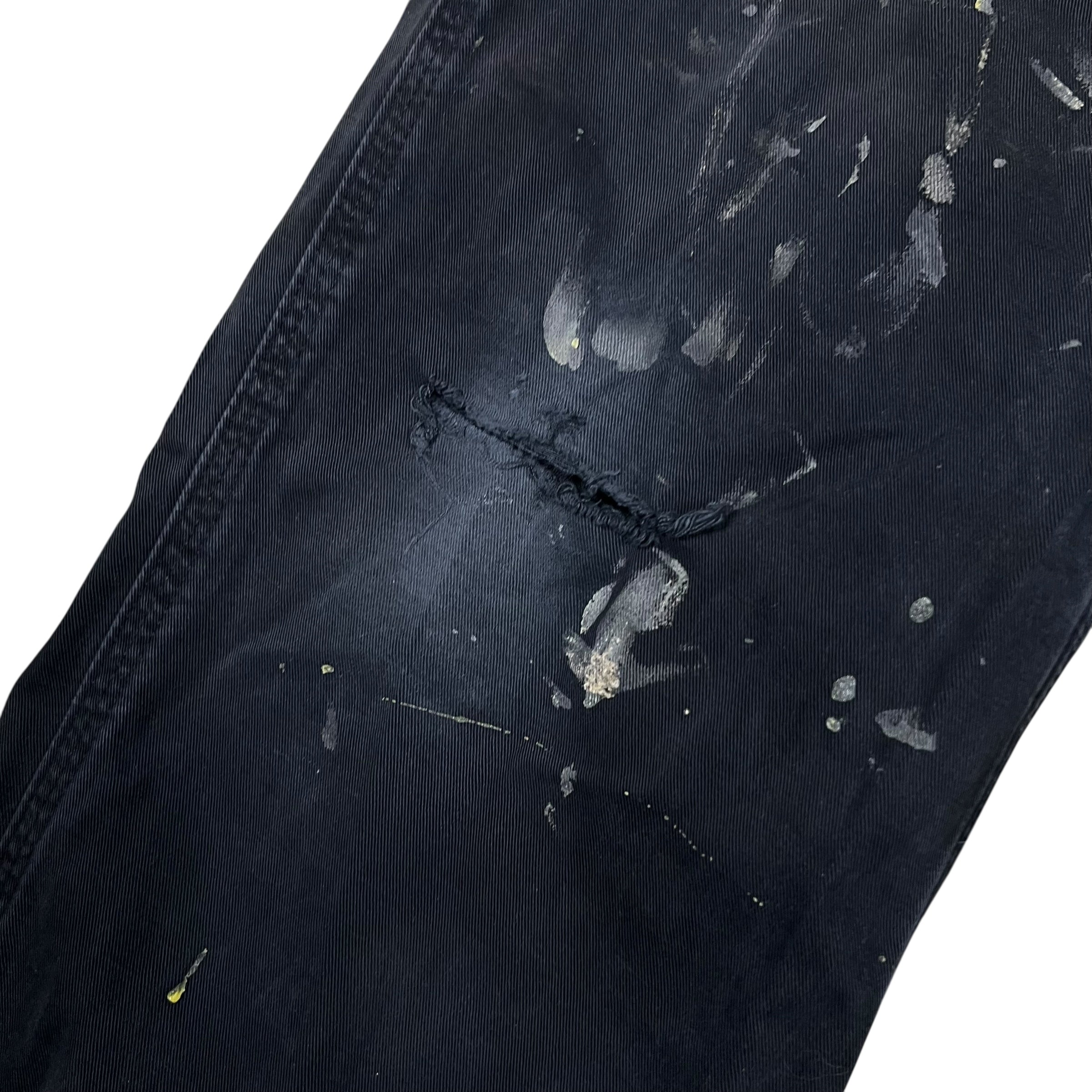 Vintage Carhartt Relaxed Fit Carpenter Pants Paint Splatter Black