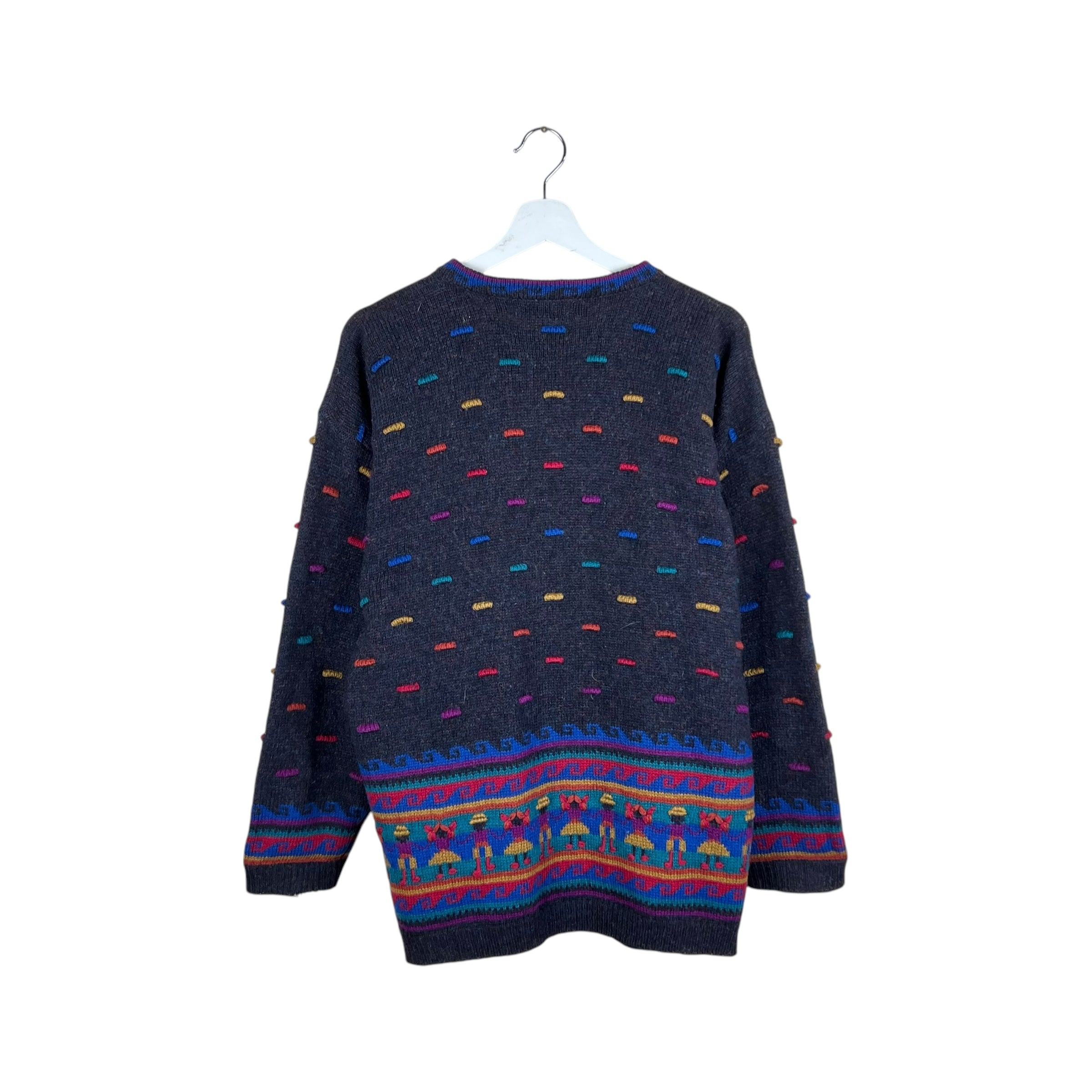 Vintage Tulchan Women’s 3D Pattern Cardigan Black