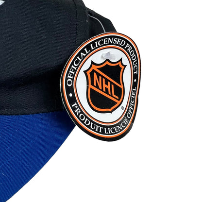 Vintage Anco Youth New York Rangers Logo SnapBack Black/Blue