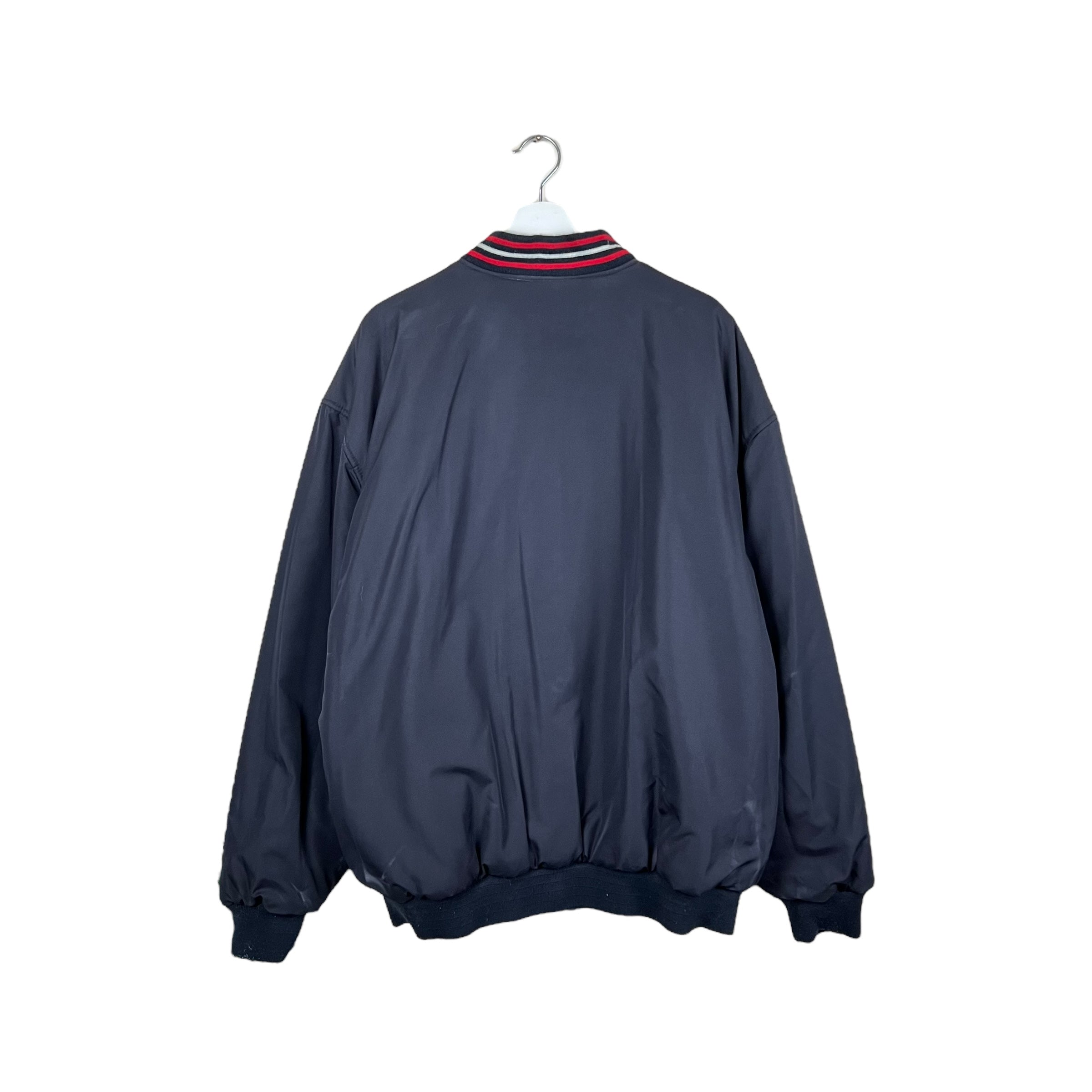 Vintage Jeff Hamilton Chicago Cubs Reversible Bomber Jacket Dark Navy