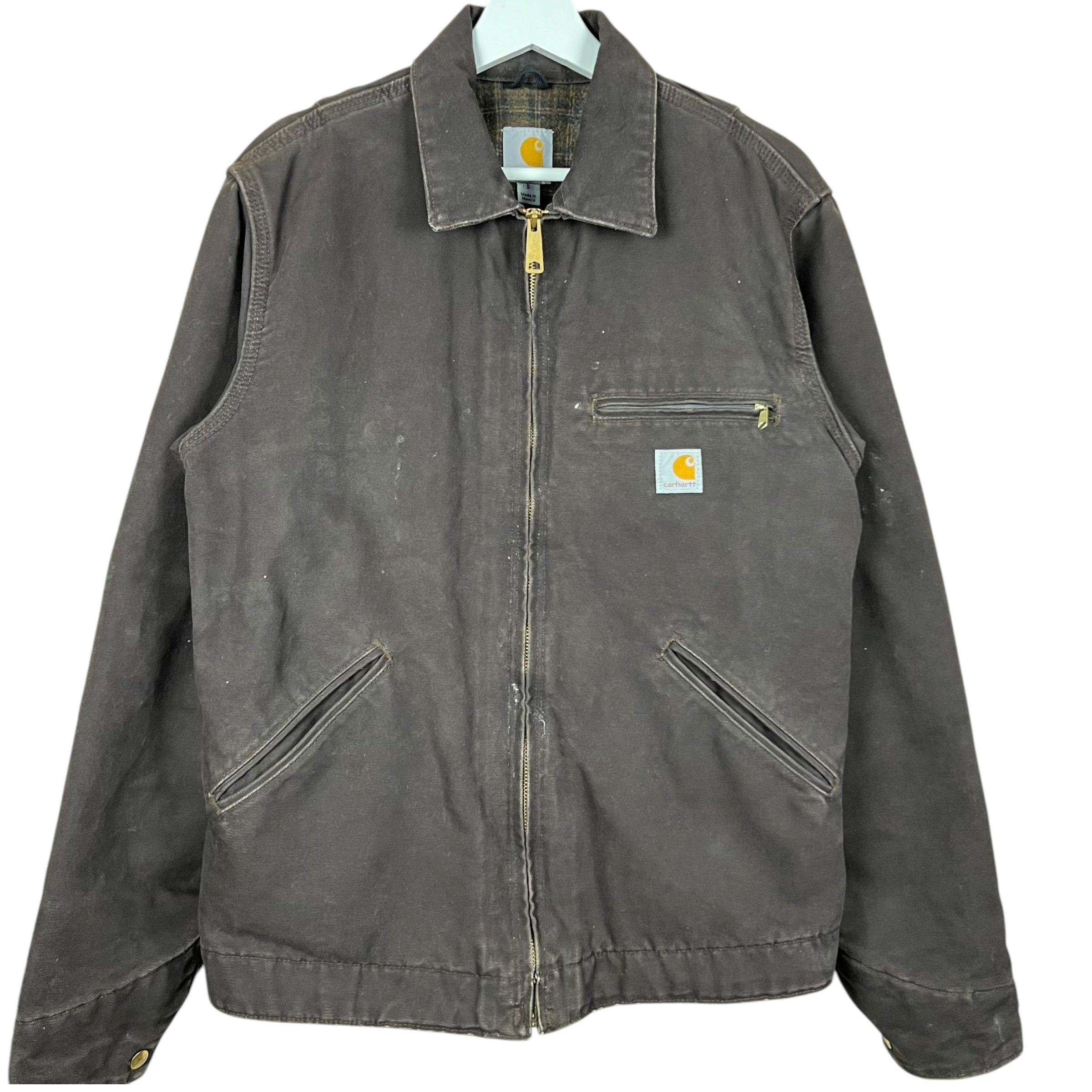 Vintage Carhartt Blanket Lined Detroit Jacket Chocolate Brown