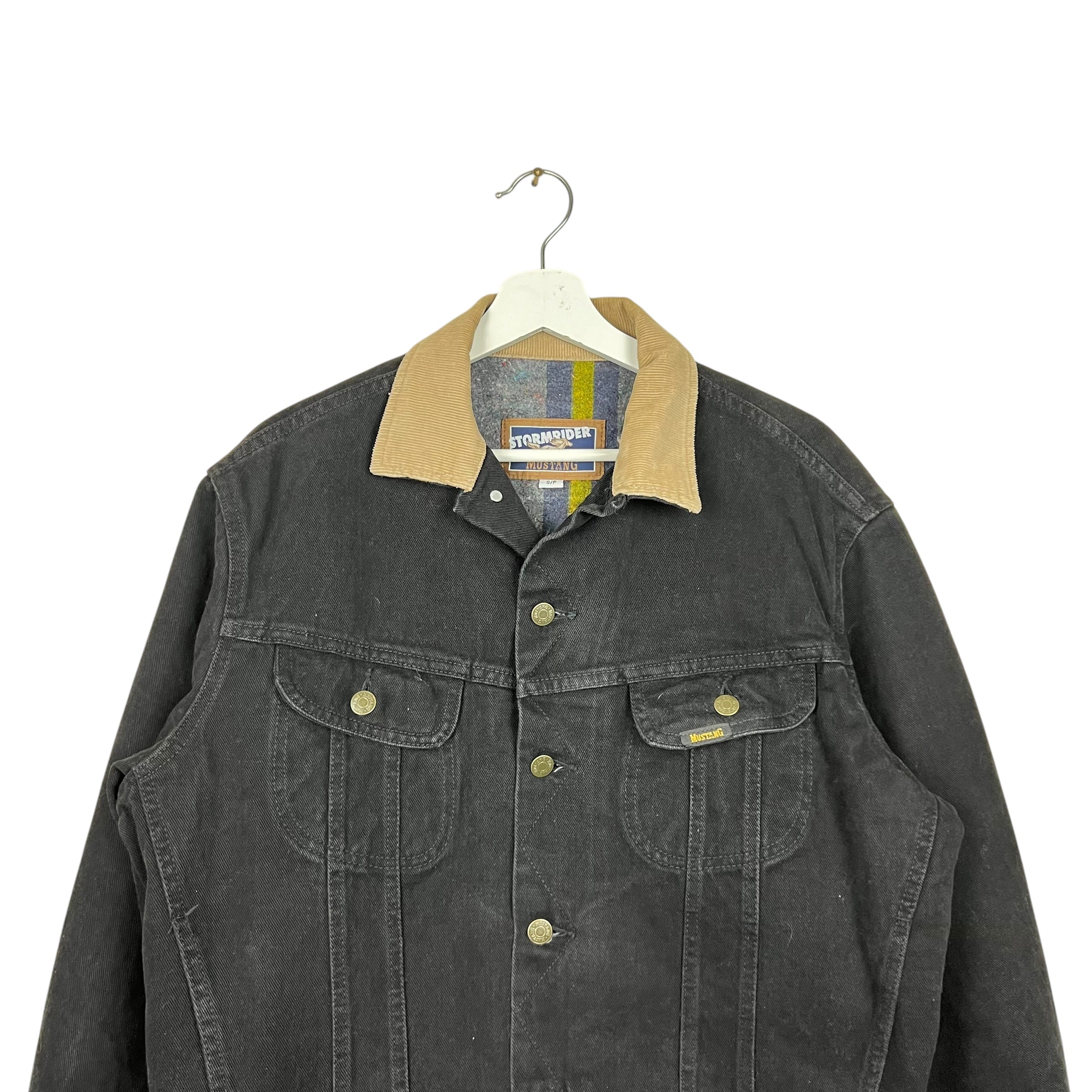 Vintage Mustang Stormrider Blanket Lined Denim Jacket Black