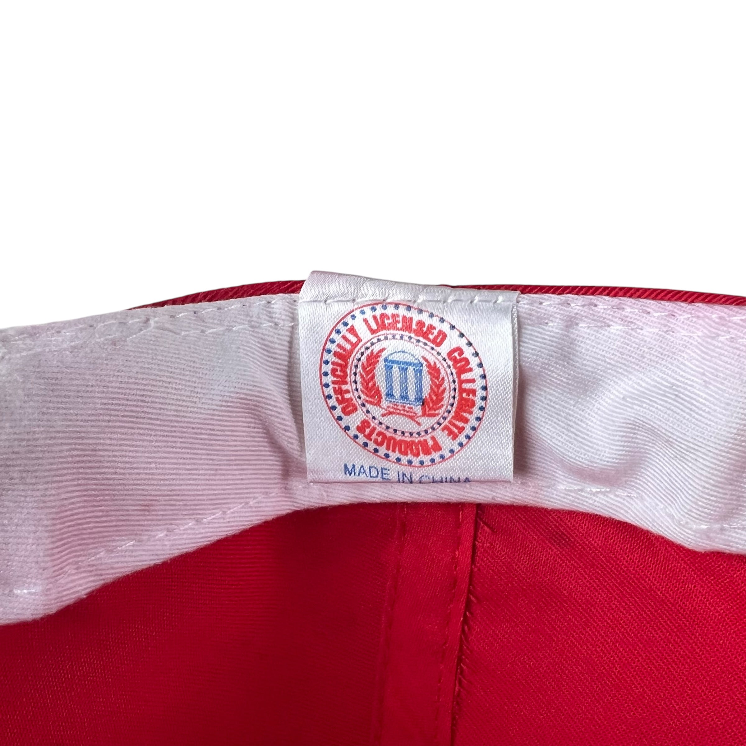 Vintage Wisconsin Badgers Spellout Logo SnapBack Red/Black