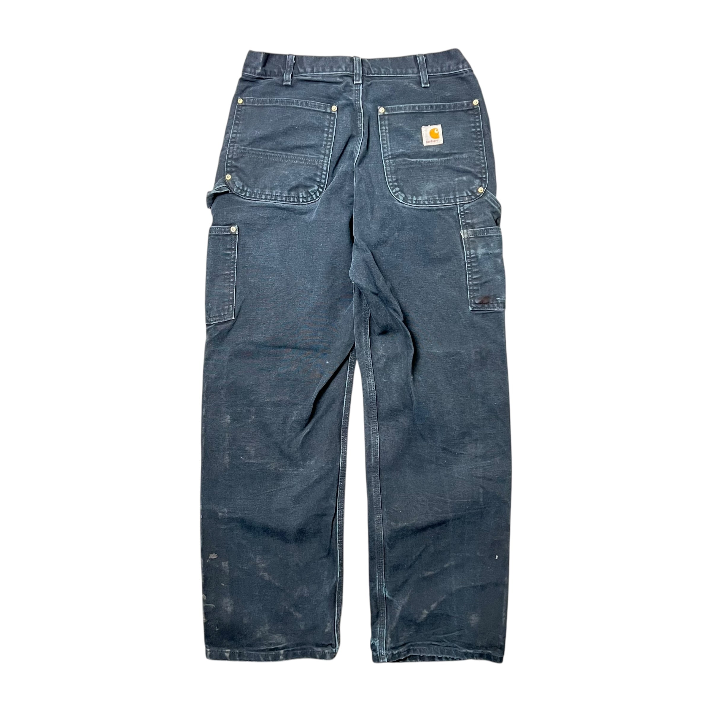 Vintage Carhartt Straight Fit Double Knee Pants Black