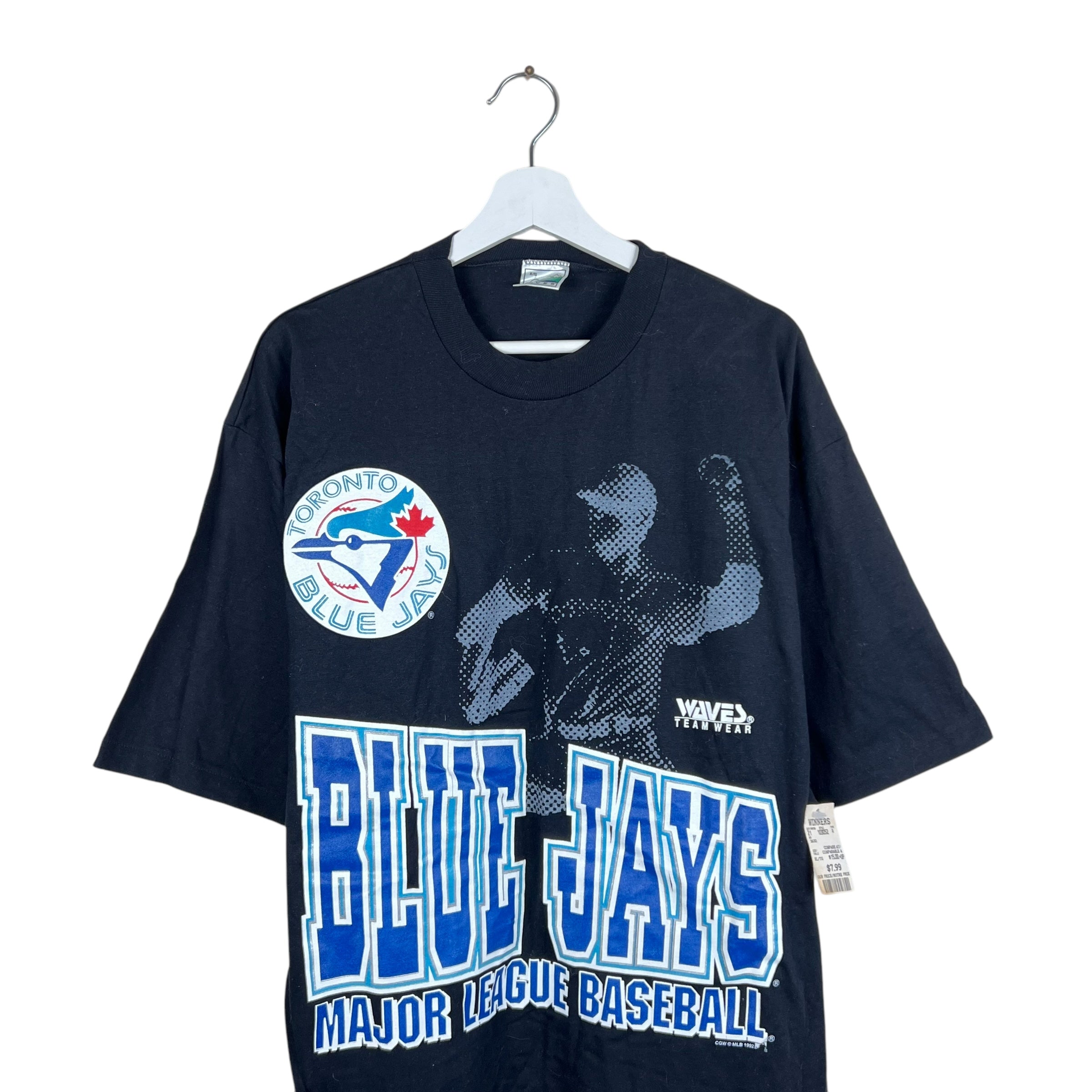 1992 Waves Toronto Blue Jays Player Logo Tee Black