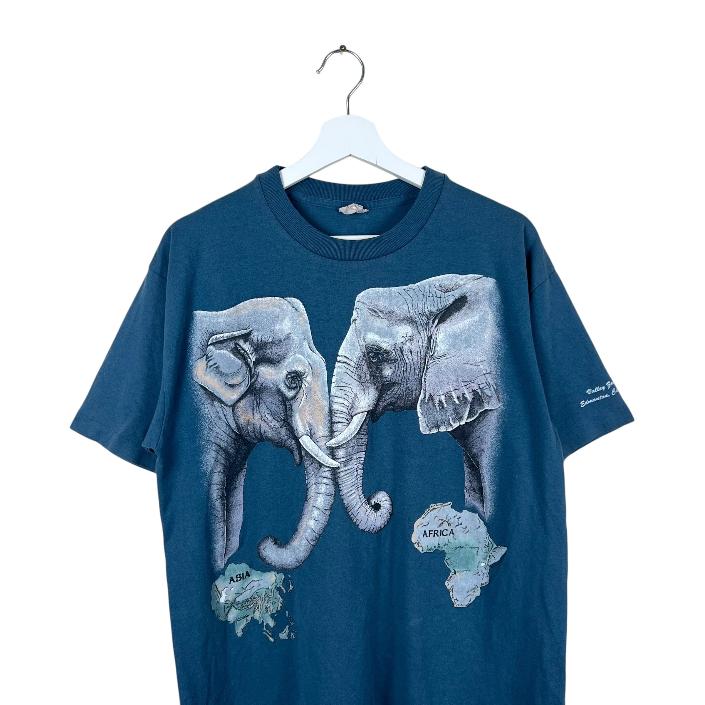 Vintage Valley Zoo Elephant Tee Blue
