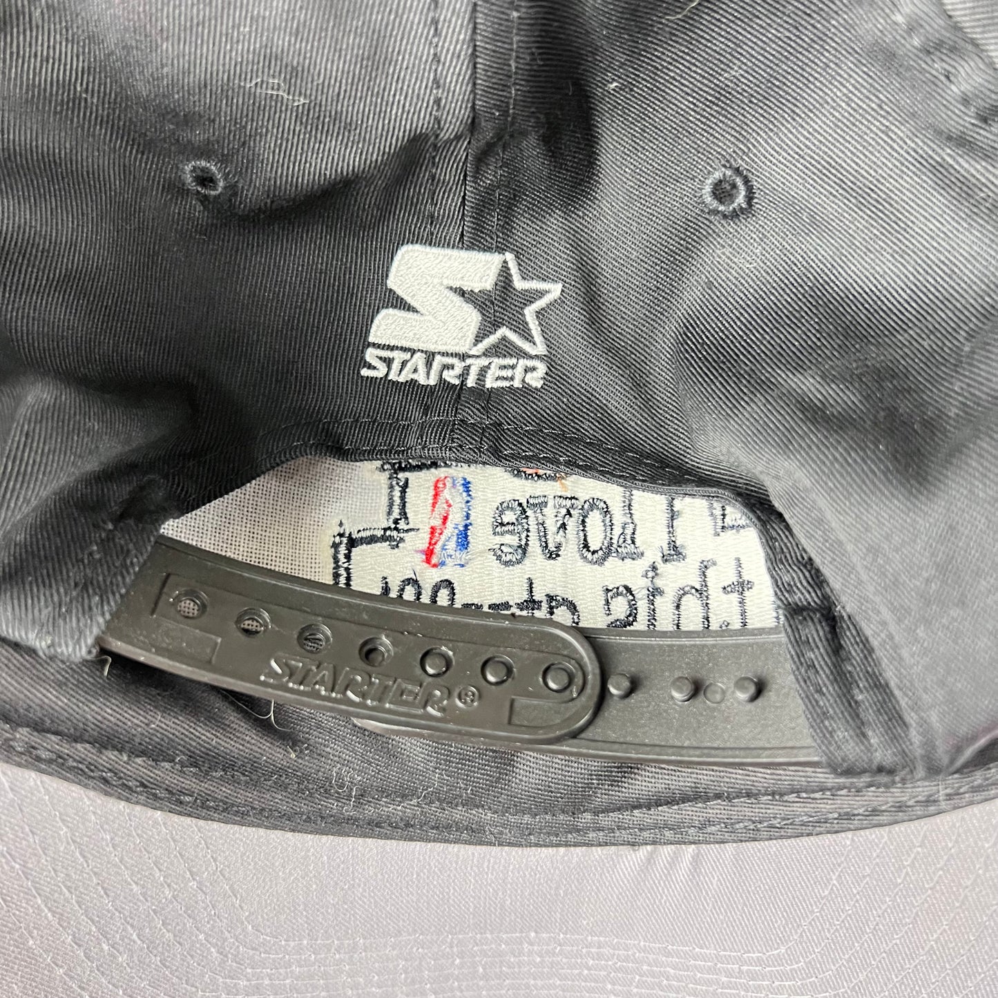 Vintage Starter NBA “I Love This Stuff!” Promo SnapBack Black