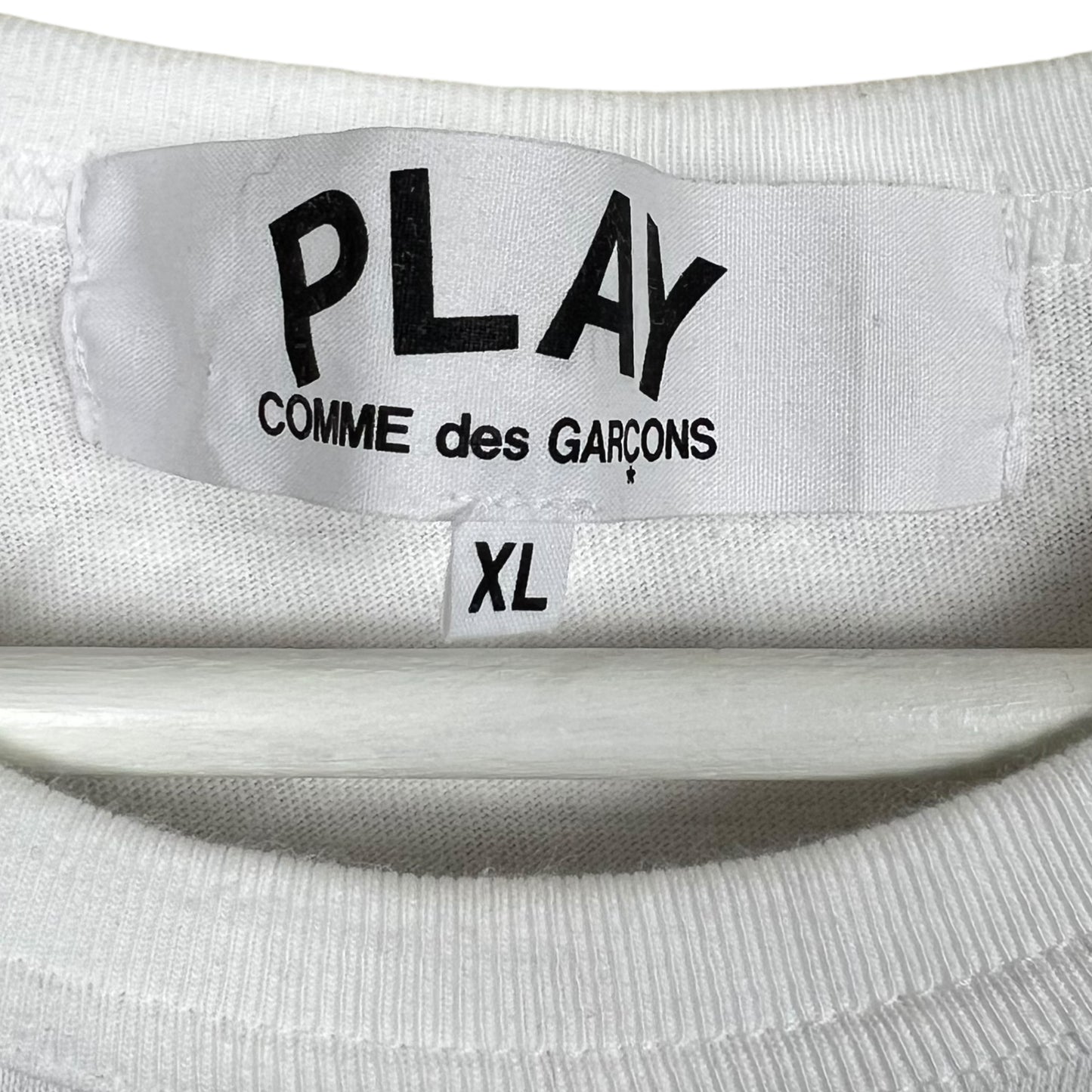 Commes Des Garçon PLAY Camo Heart Tee White