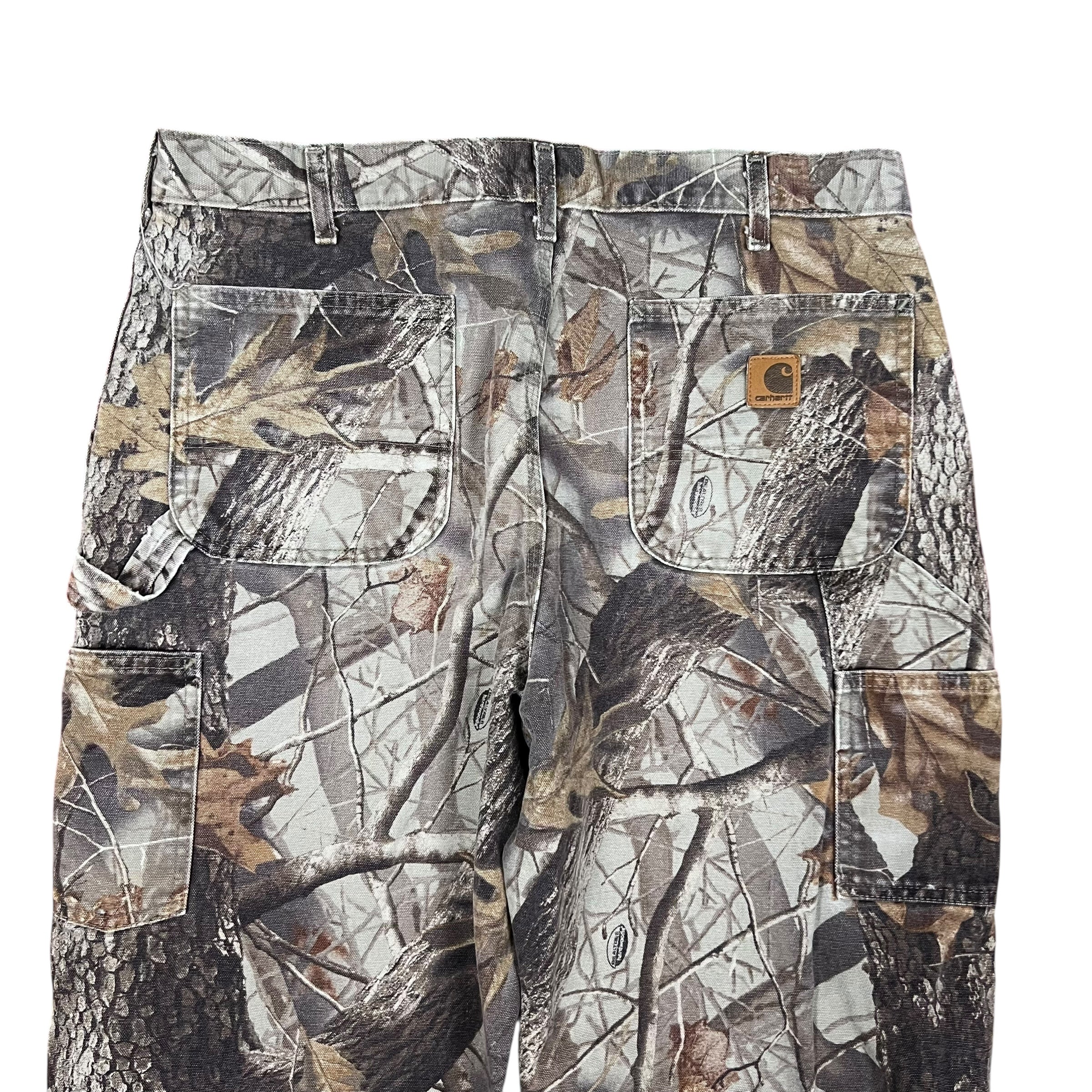 Vintage Carhartt Dungaree Fit Carpenter Pants RealTree Camo