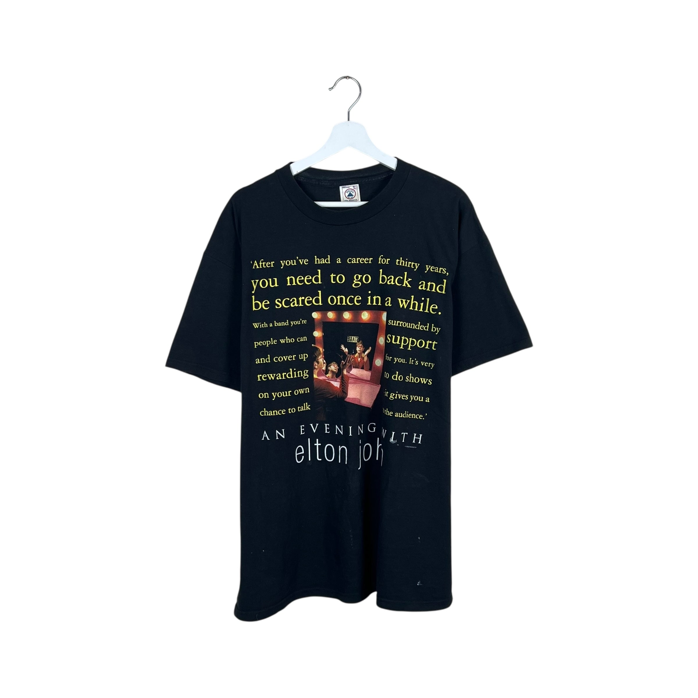 1999 Elton John “Evening With Elton John” Tour Tee Black