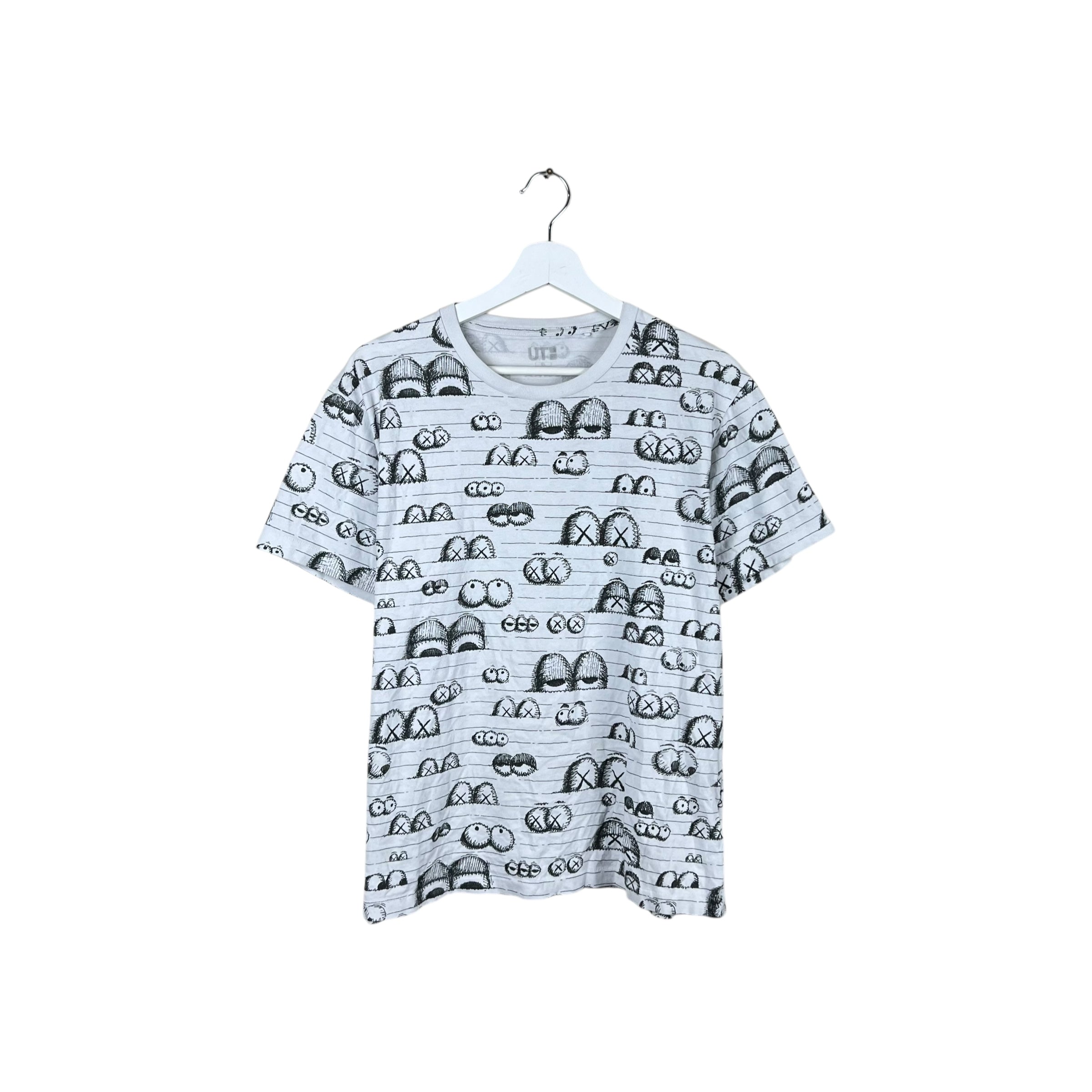 Uniqlo x KAWS Notebook All Over Eyes Tee White
