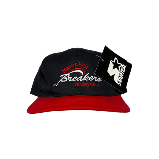Vintage Starter Niagara Falls Breakers Team Logo SnapBack Black/Red