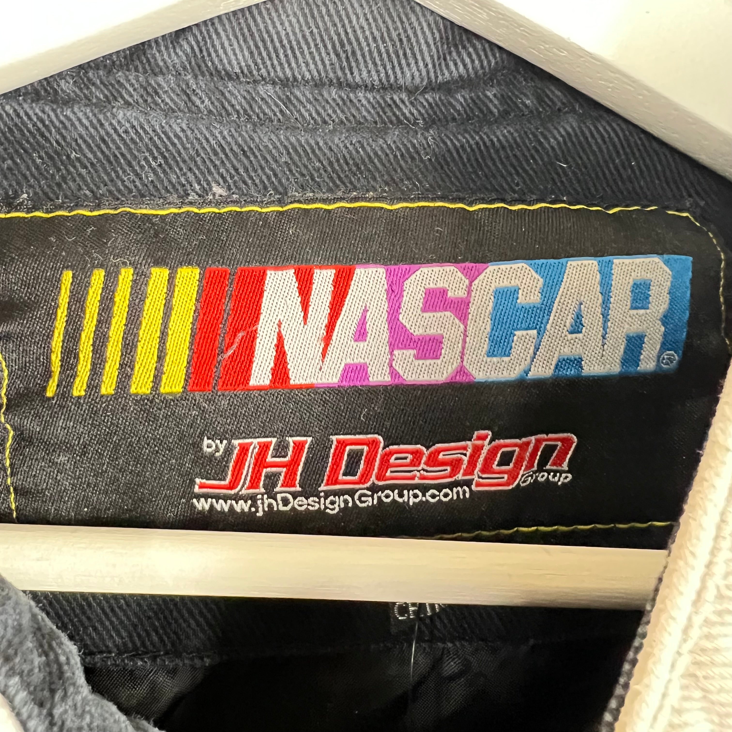 Vintage Jeff Hamilton NASCAR Jimmie Johnson Lowes Racing Jacket Grey/Blue