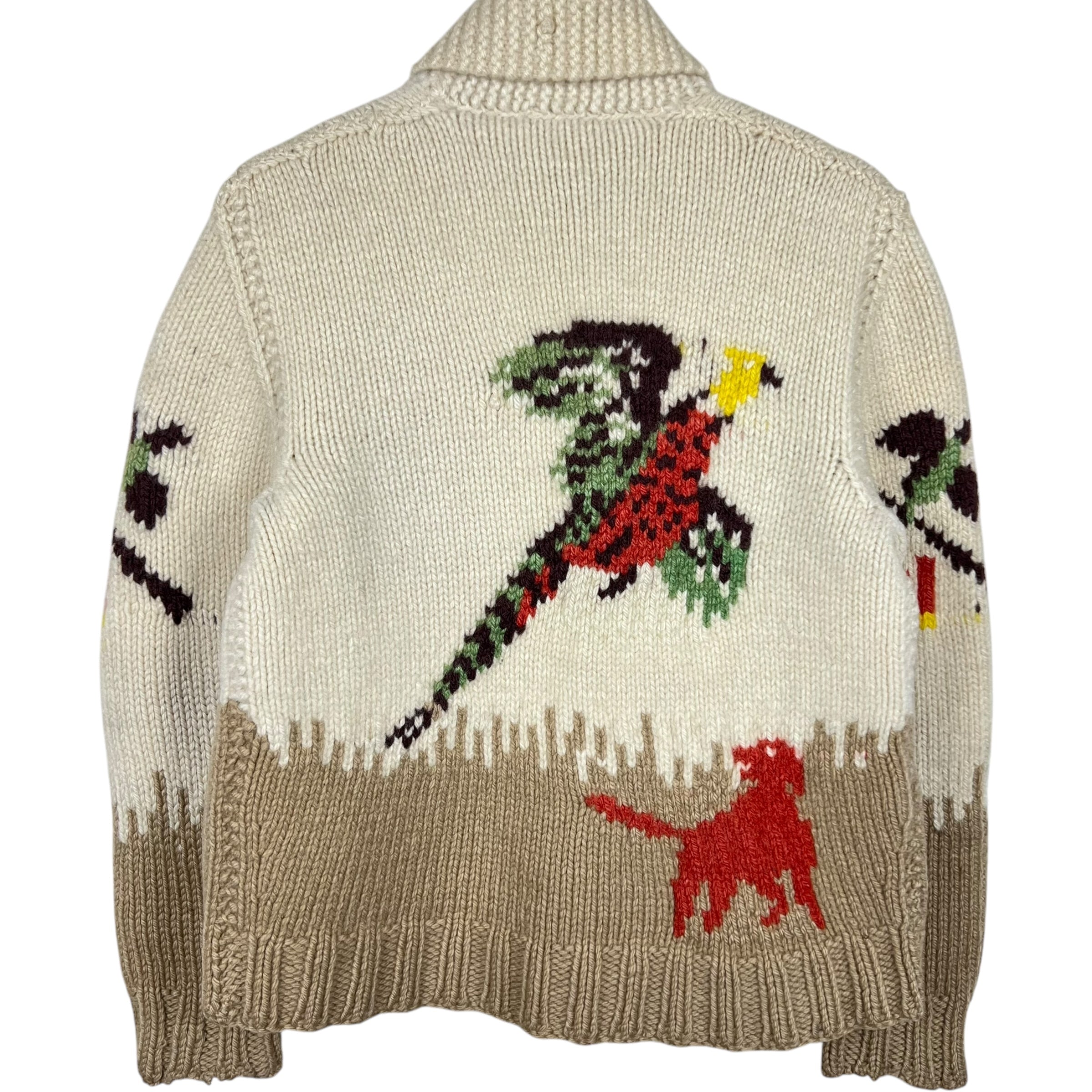 Vintage Hunter & Dog Full Zip Cowichan Cream