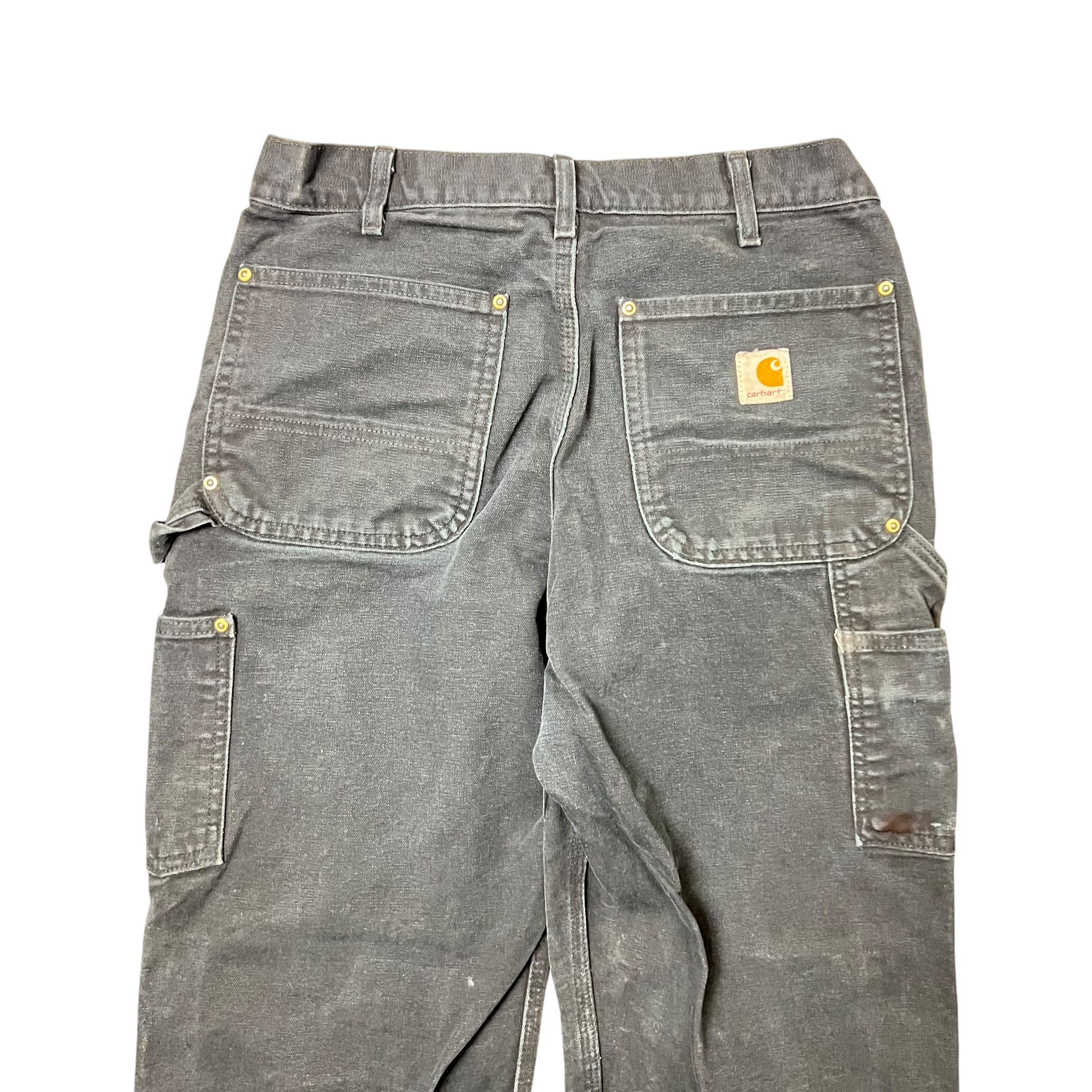 Vintage Carhartt Straight Fit Double Knee Pants Black