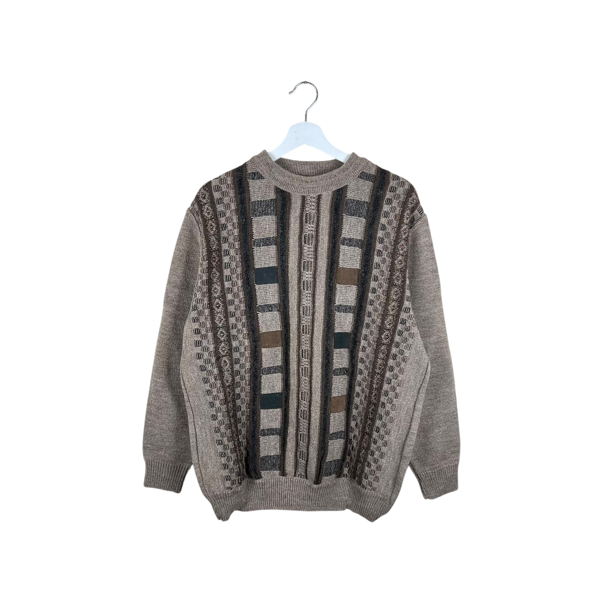 Vintage Boneti 3D Design Knit Brown