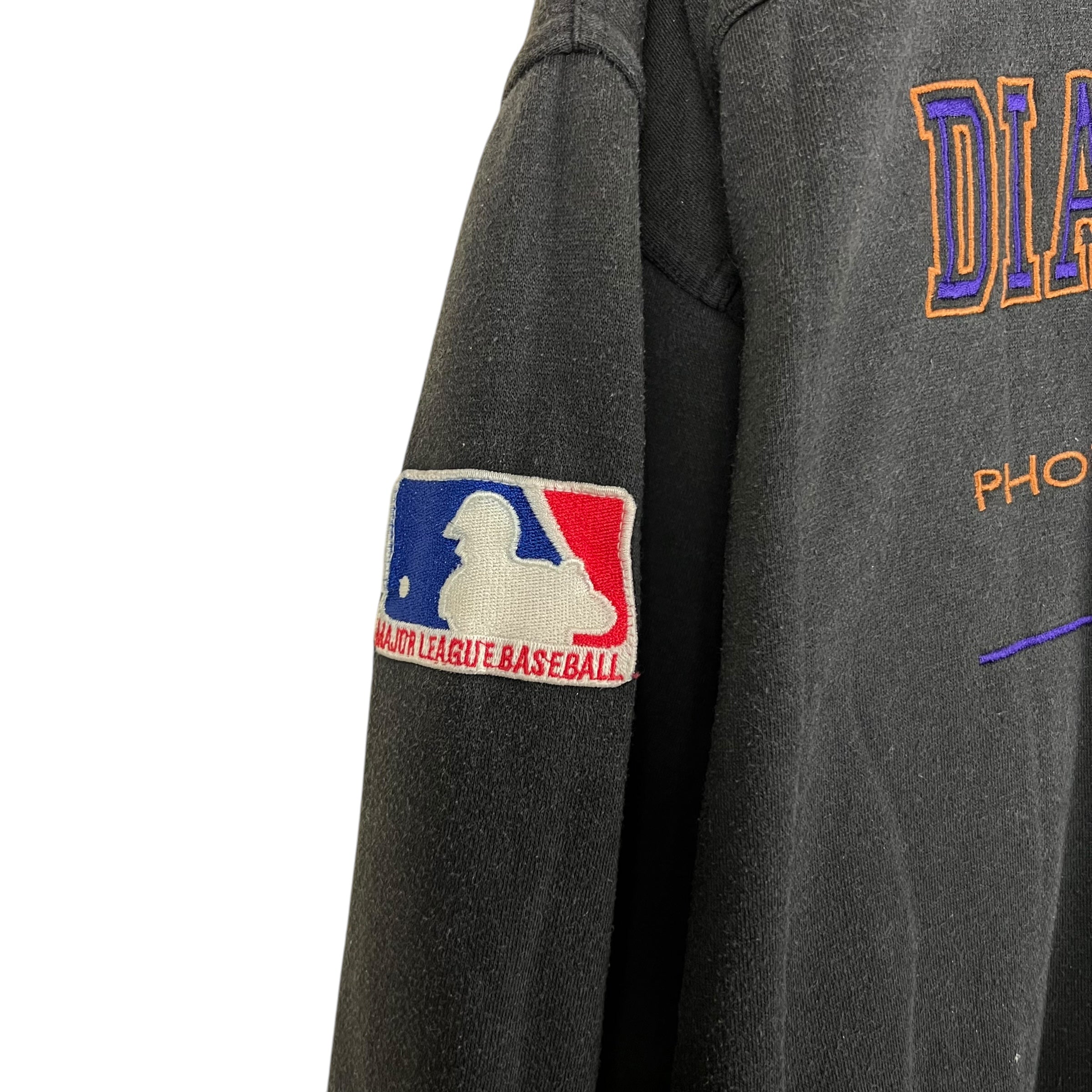Vintage Arizona Diamondbacks Embroidered Spellout Crewneck Black