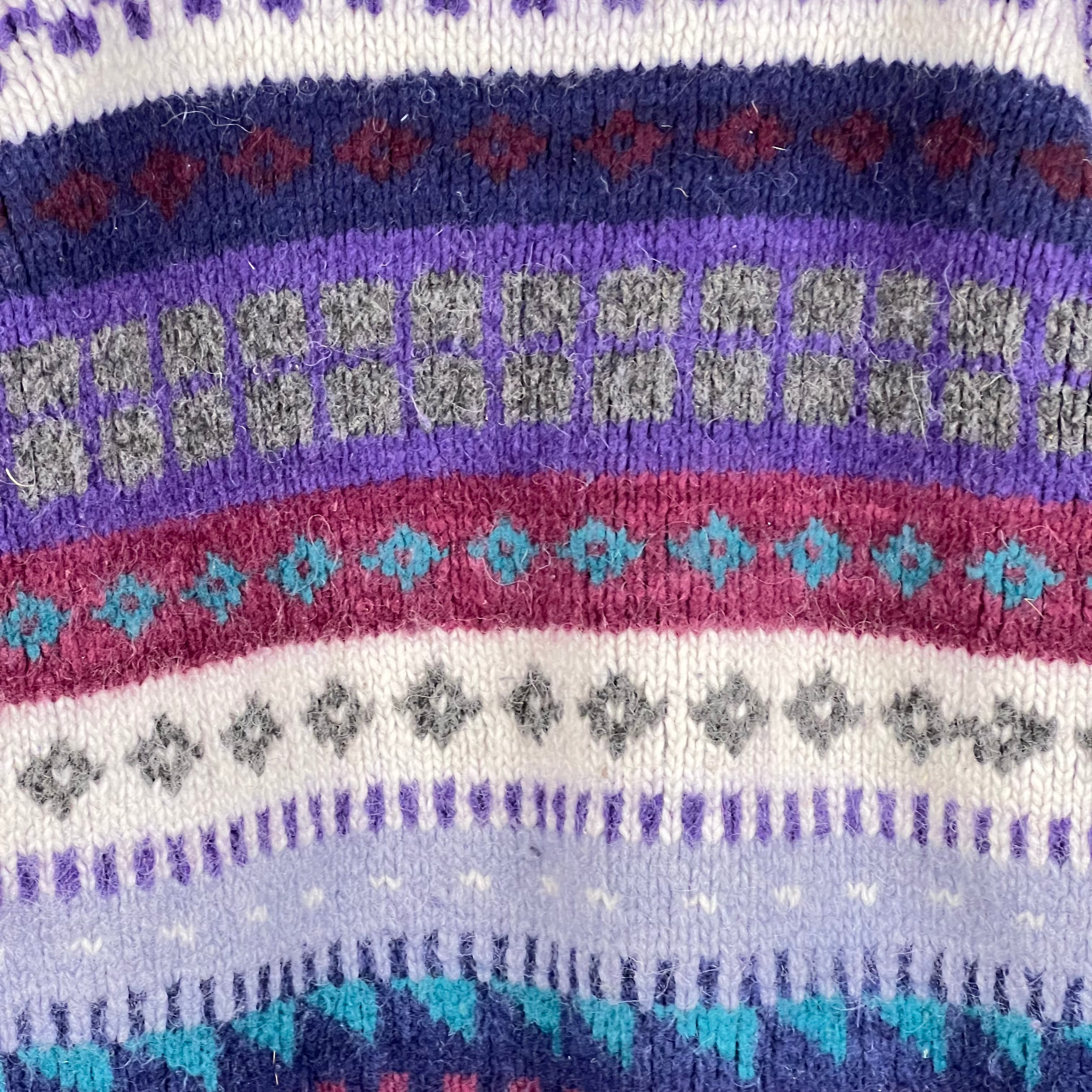 Vintage Nuevo Americana Wool Multi Pattern Knit