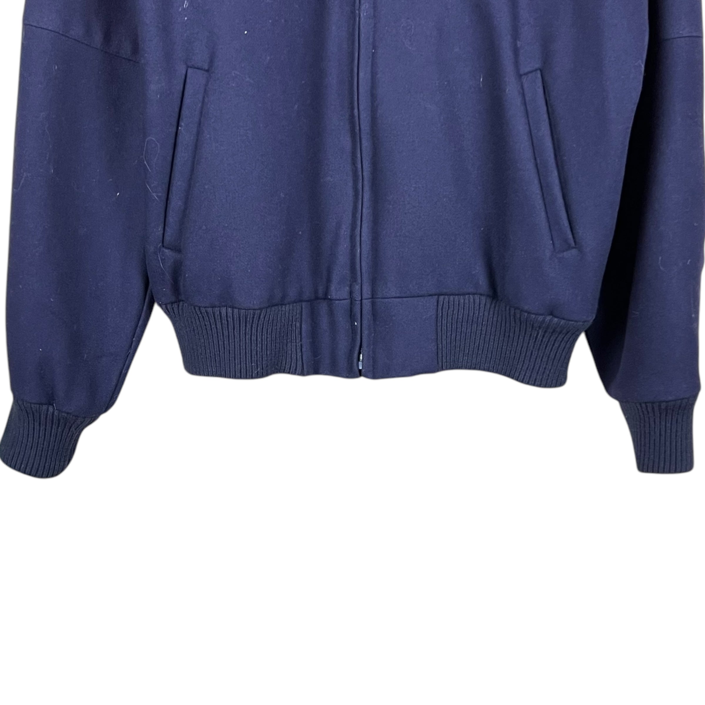 Vintage Style Auto Corvette Letterman Jacket Navy