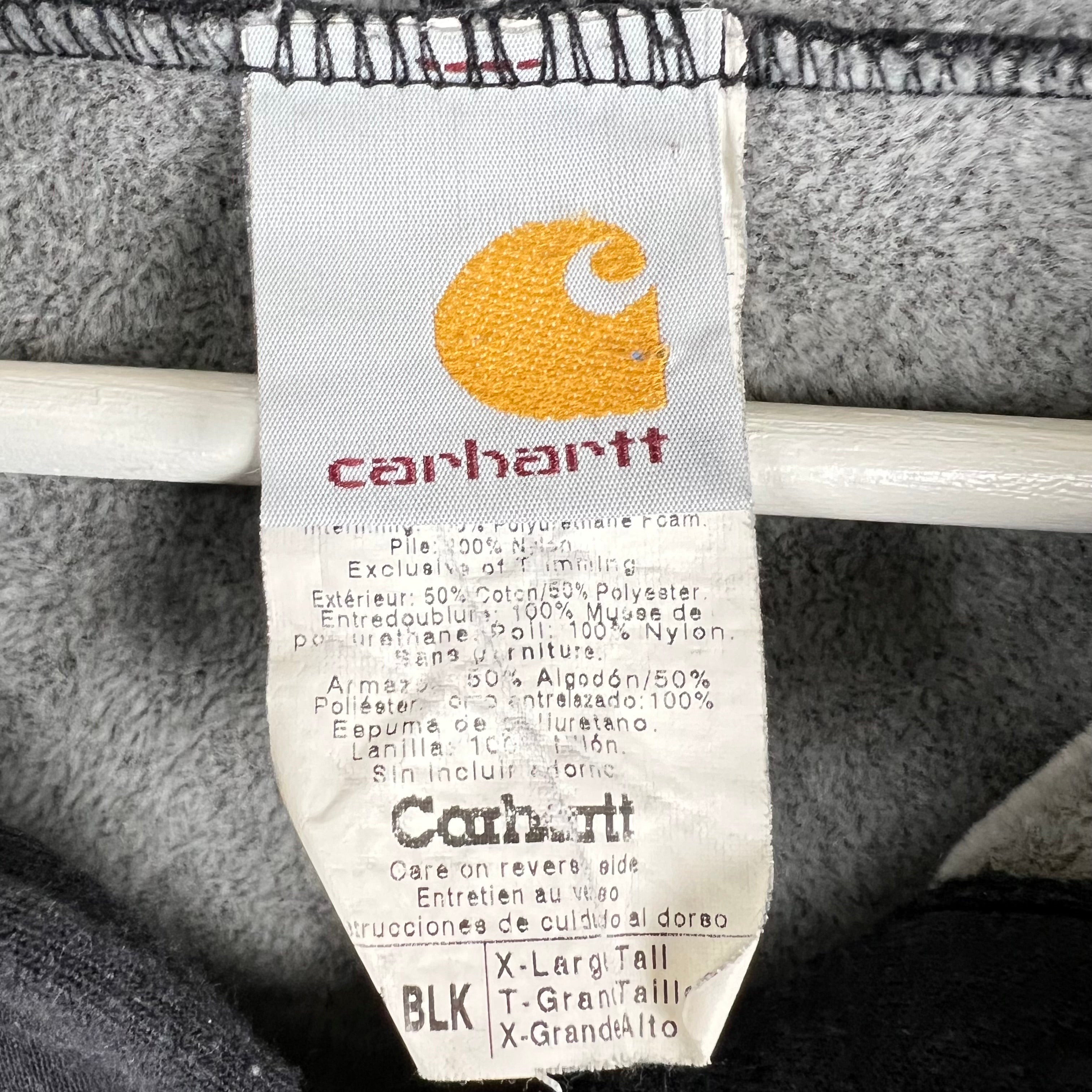 Vintage Carhartt Fleece Lined Full Zip Hoodie Black