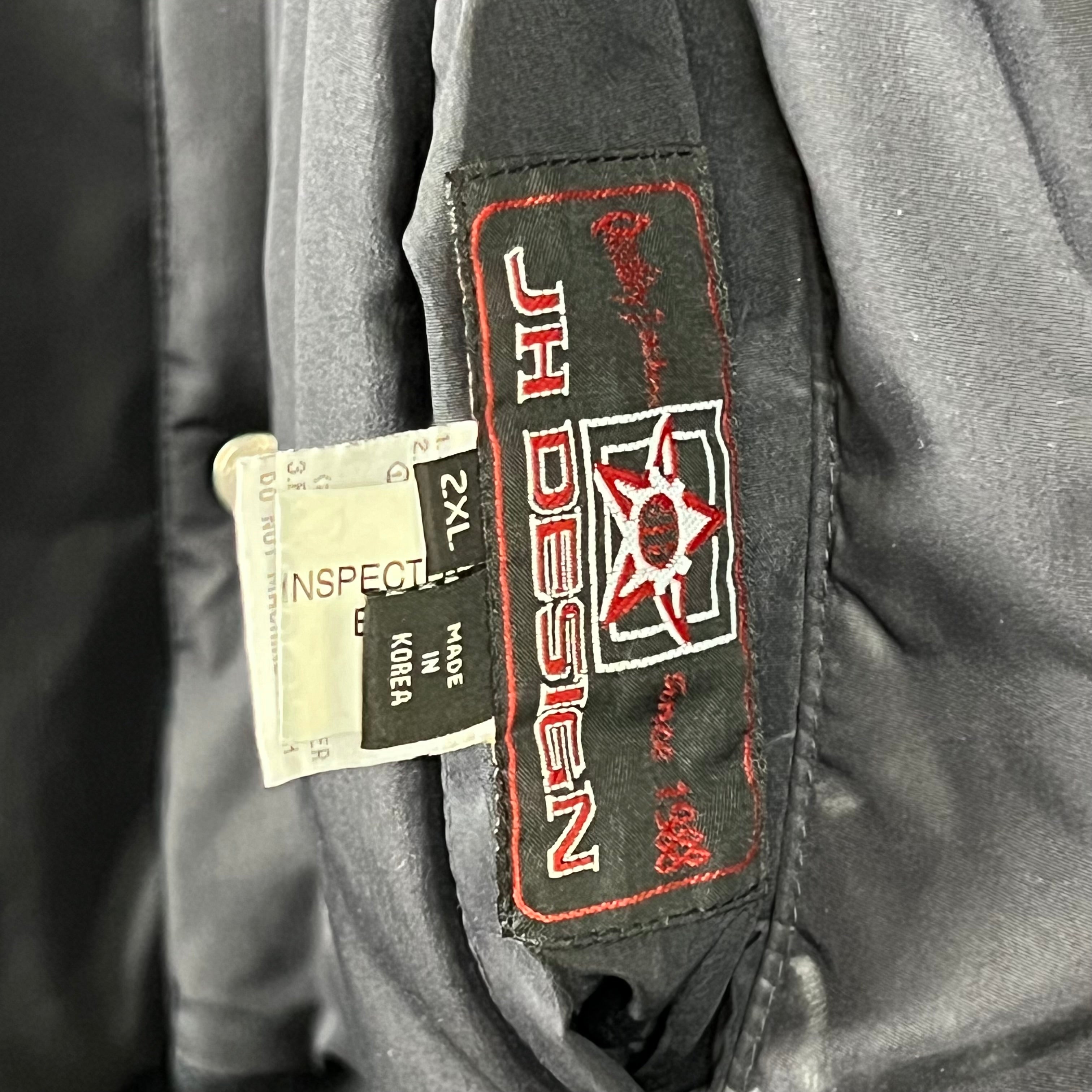 Vintage Jeff Hamilton Chicago Cubs Reversible Bomber Jacket Dark Navy