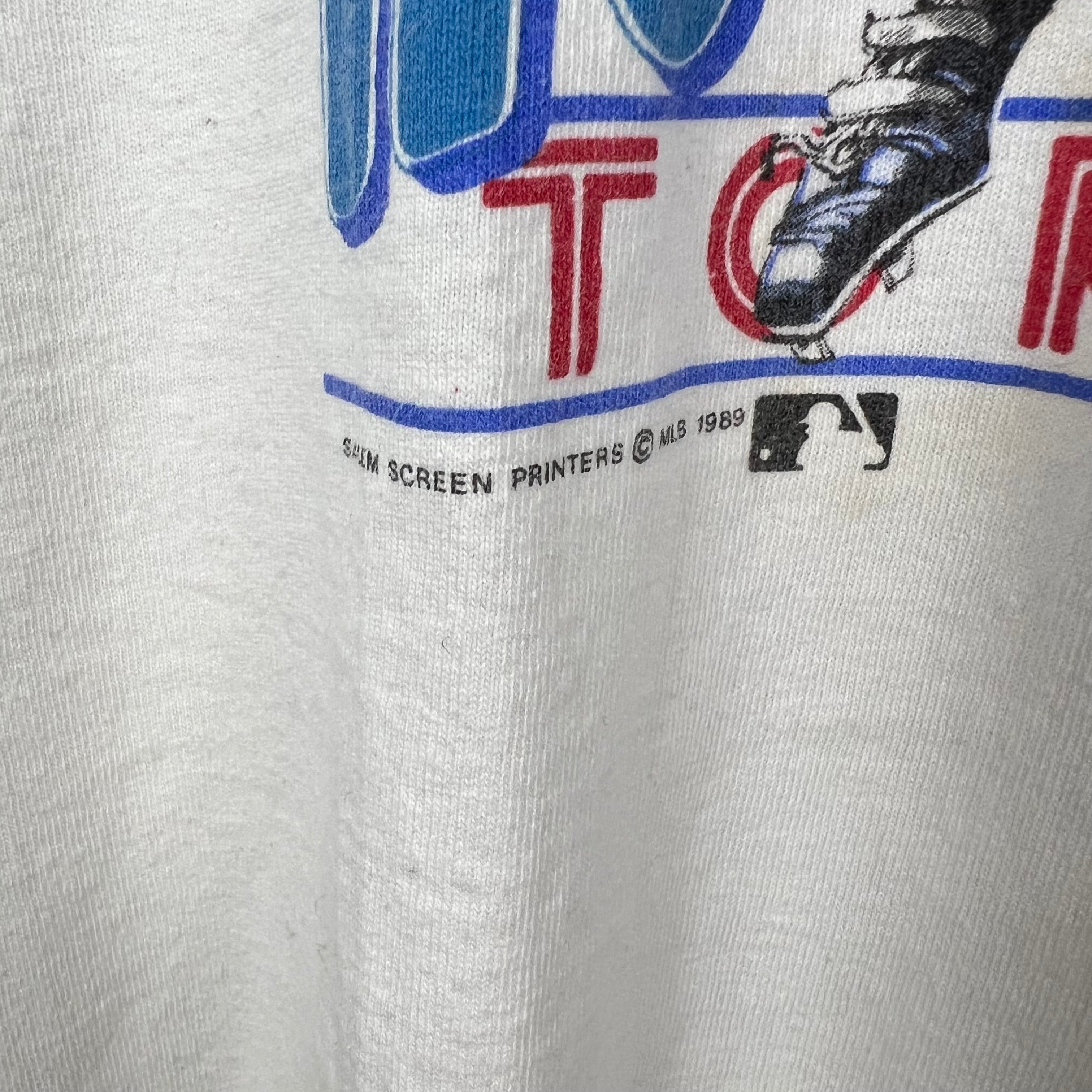 1989 Salem MLB Toronto Blue Jays Fred McGriff Player Tee White