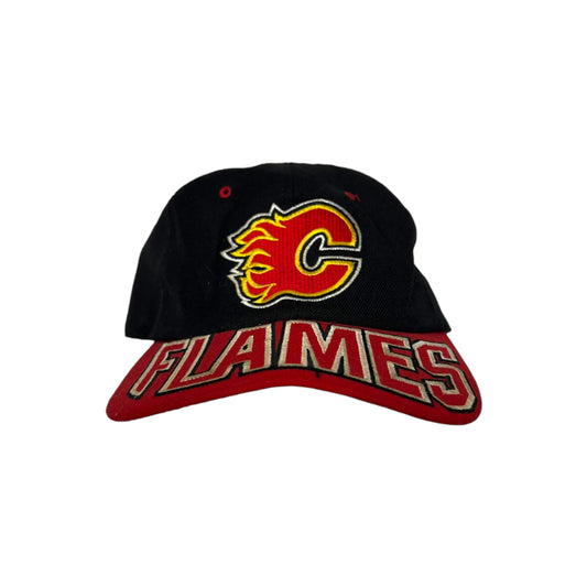 Vintage Starter Calgary Flames Logo SnapBack Black/Red