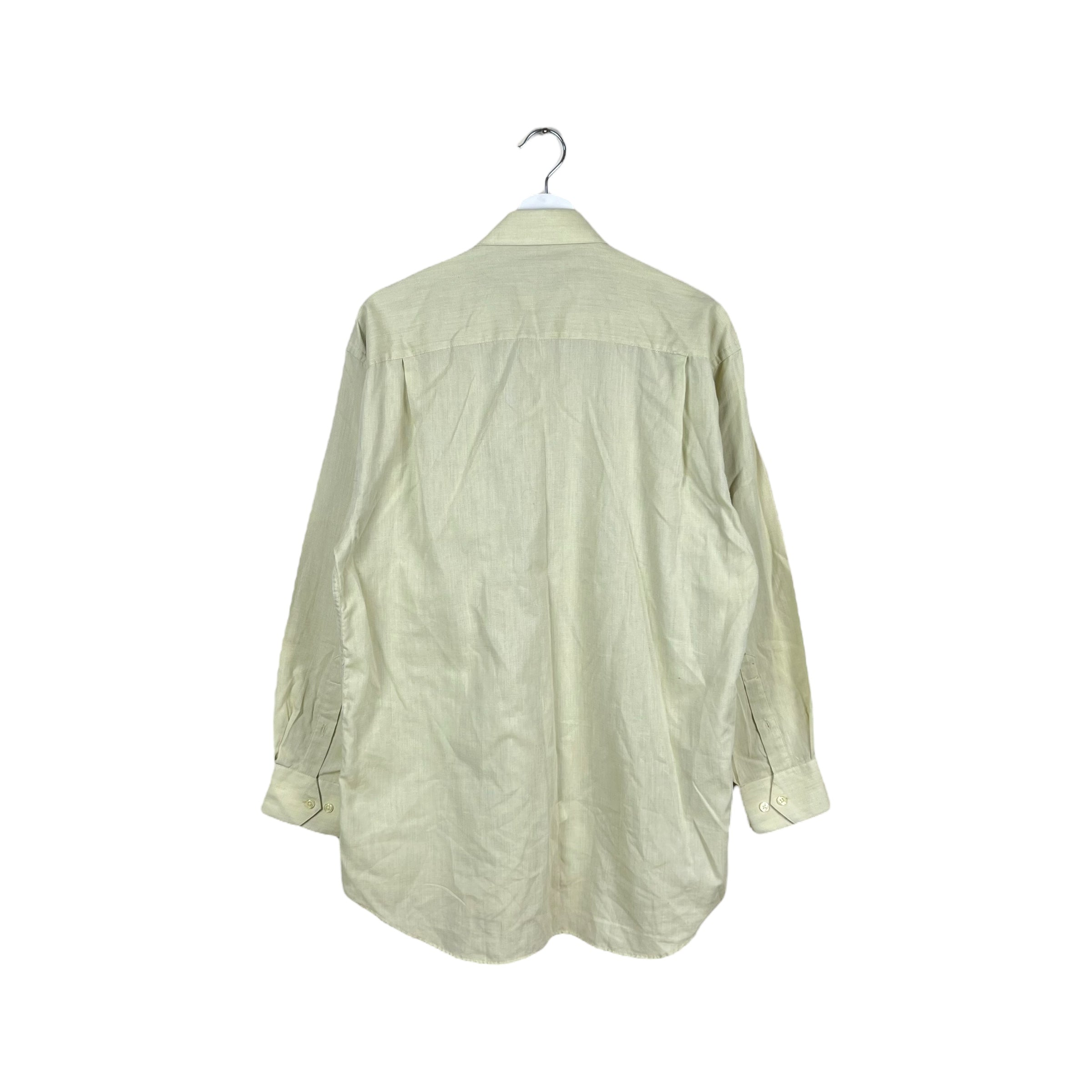 Vintage Monsieur By Givenchy Dress Shirt Pale Yellow
