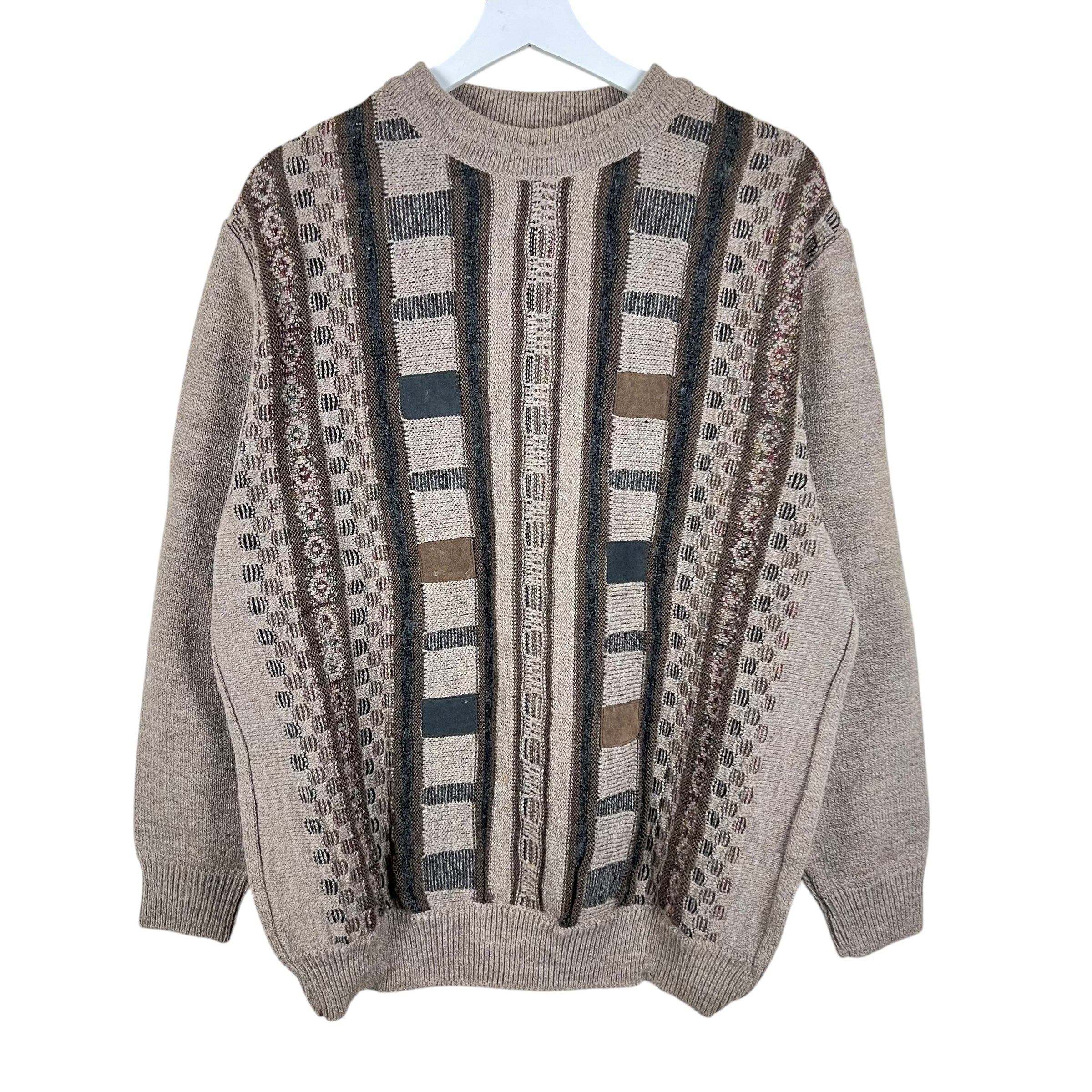 Vintage Boneti 3D Design Knit Brown