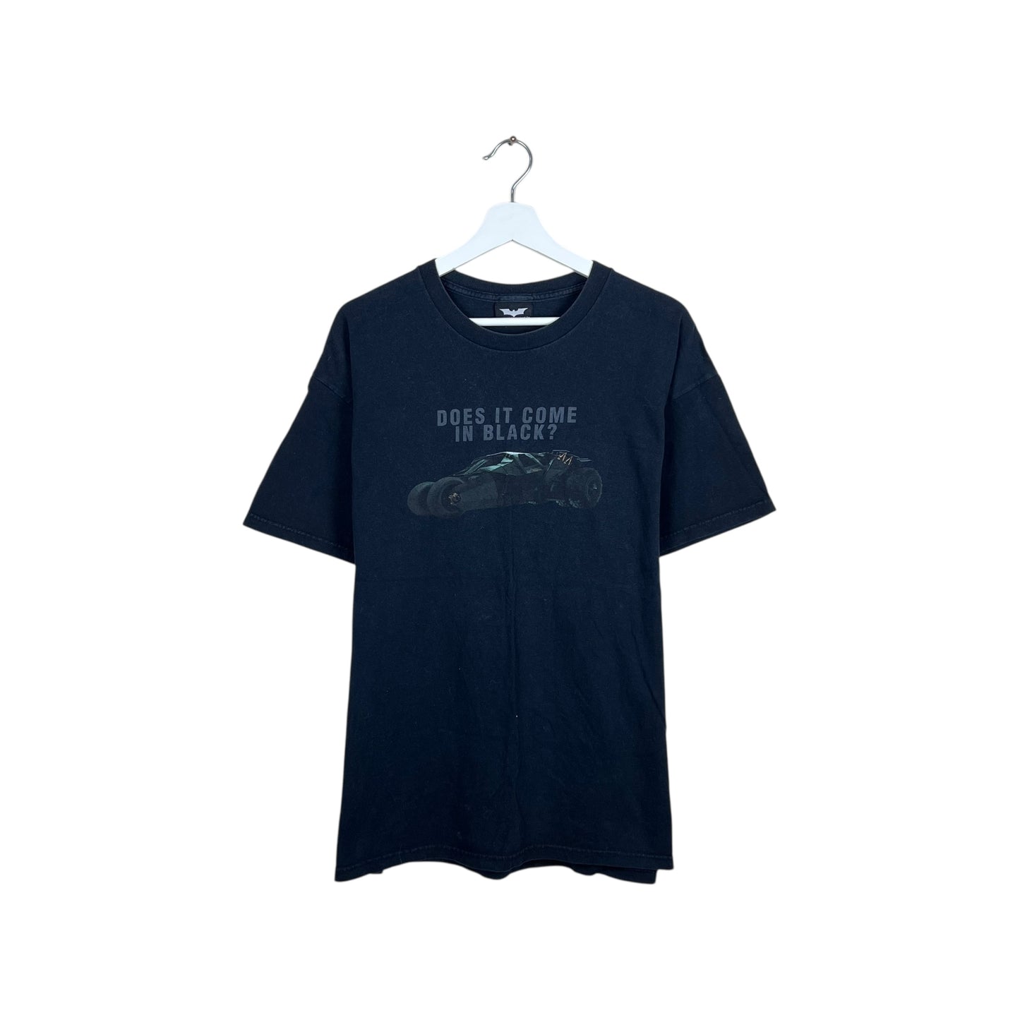 2005 Batman Begins “Does It Come In Black?” Movie Promo Tee Black