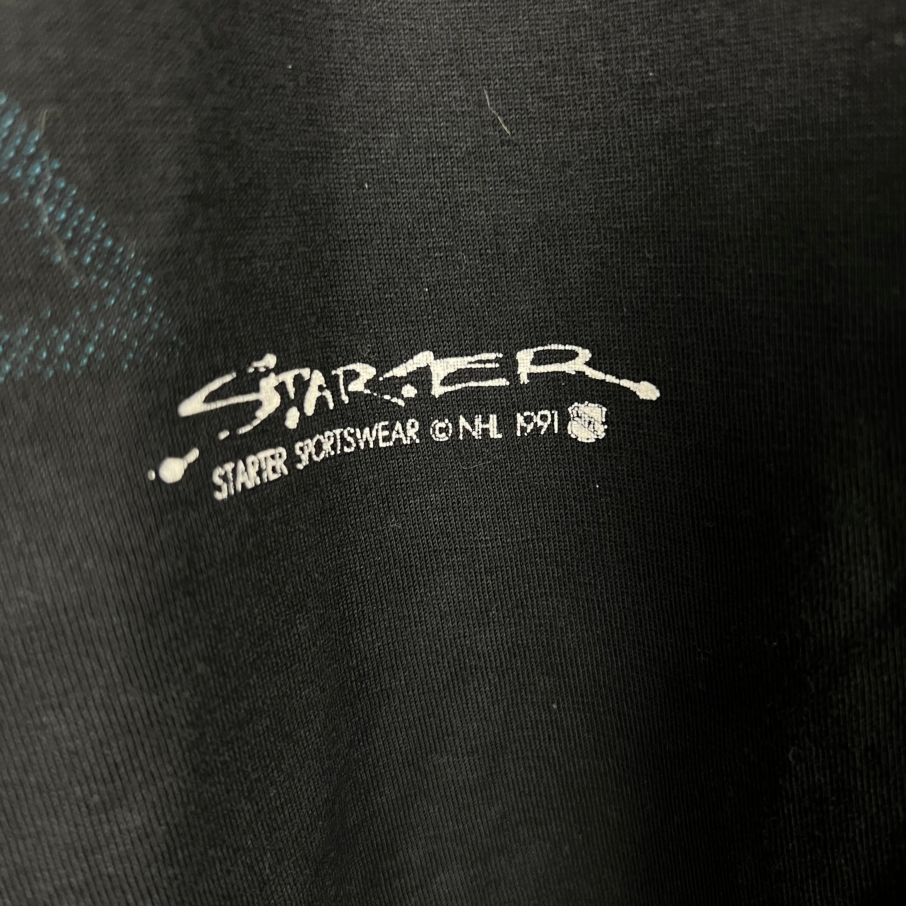 1991 Starter NHL San Jose Sharks Mock Neck Longsleeve Black