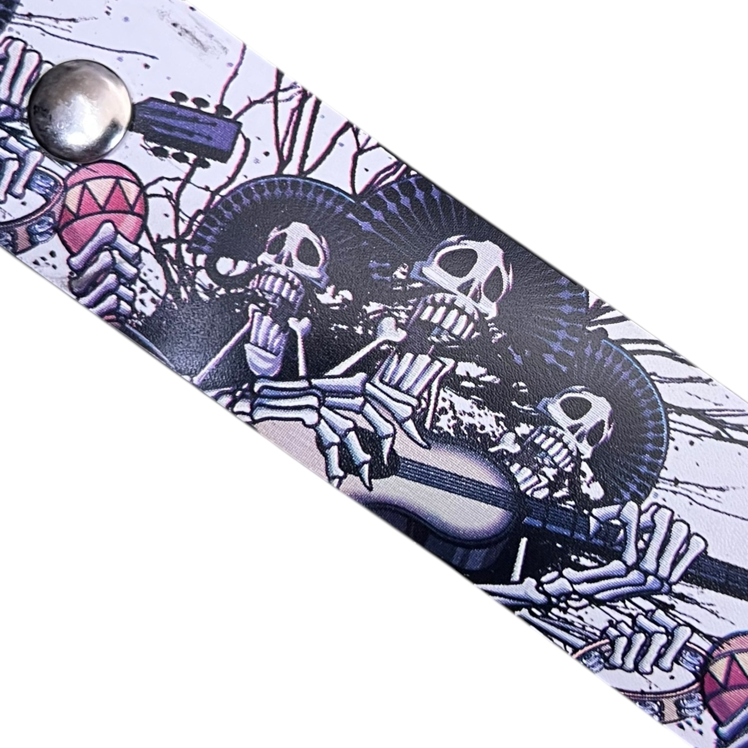 2005 French Craft Metallica Print Belt